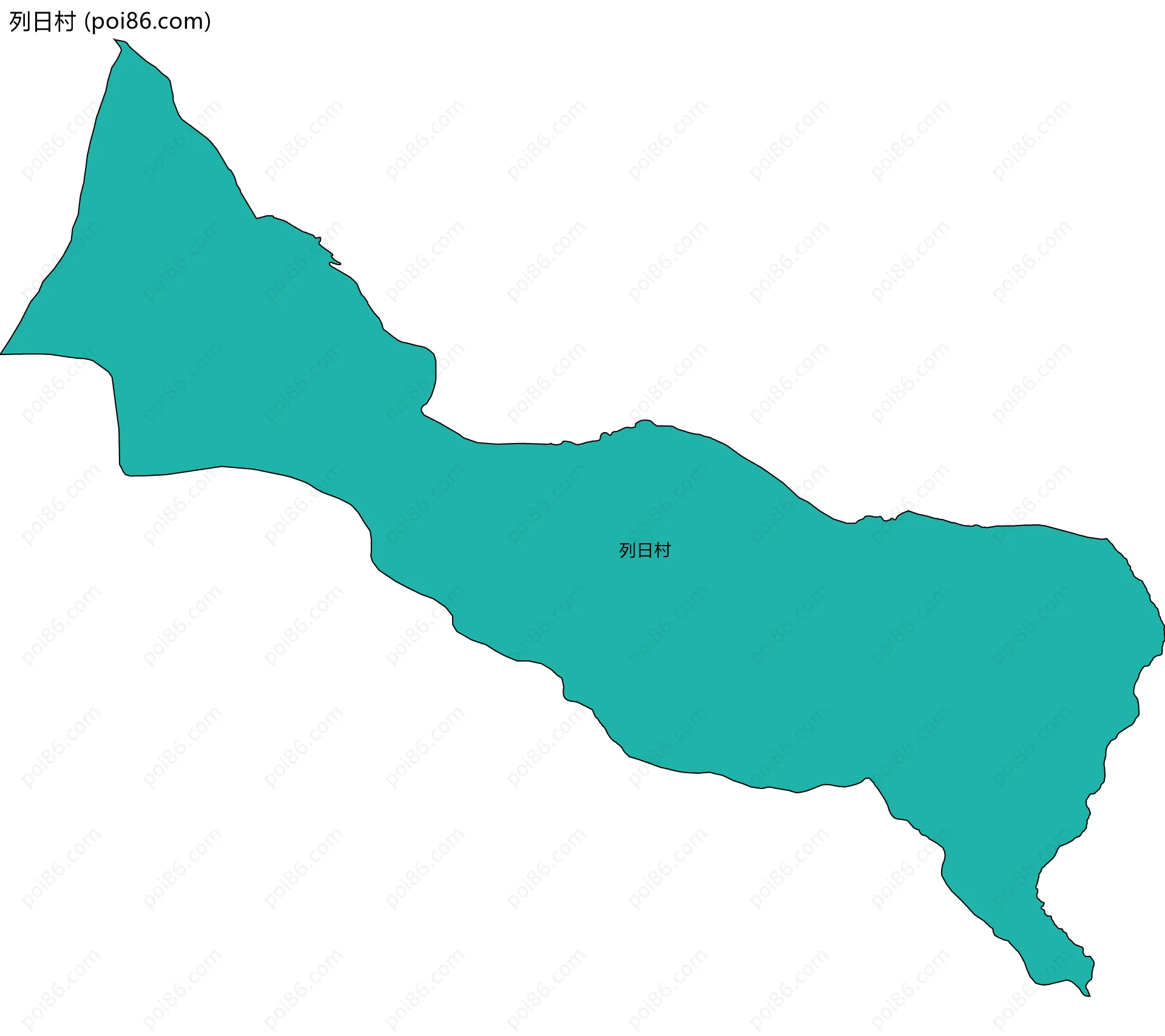 列日村边界地图
