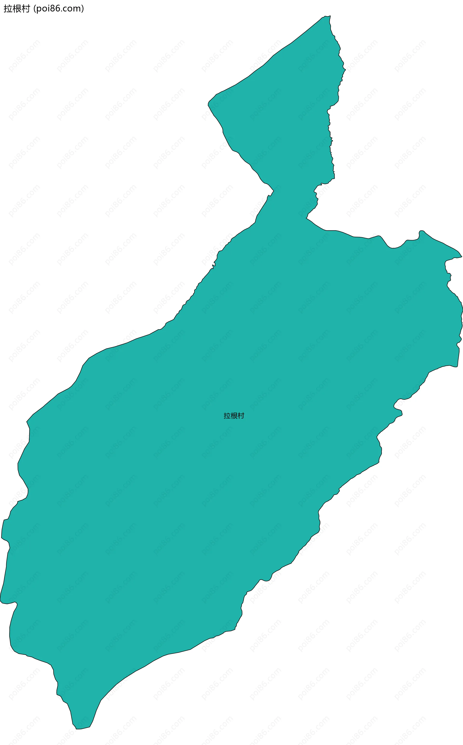 拉根村边界地图