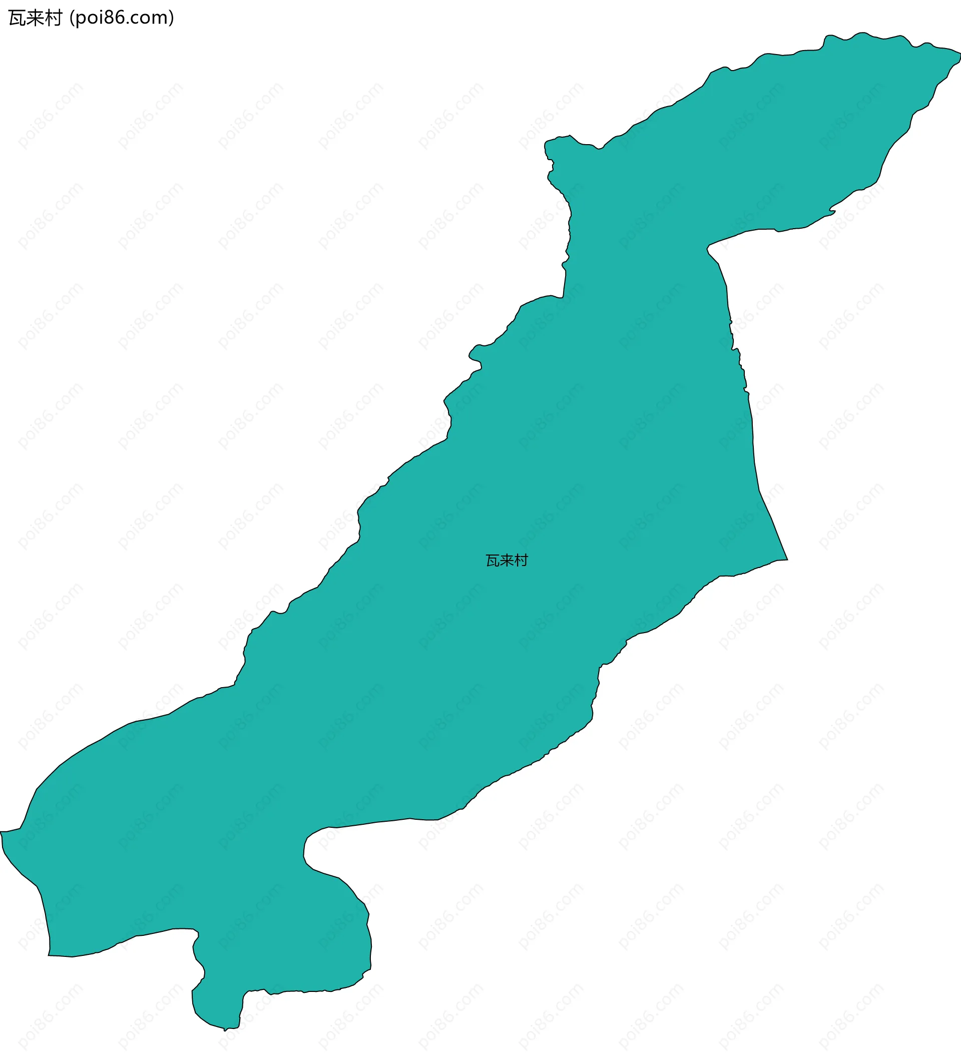 瓦来村边界地图