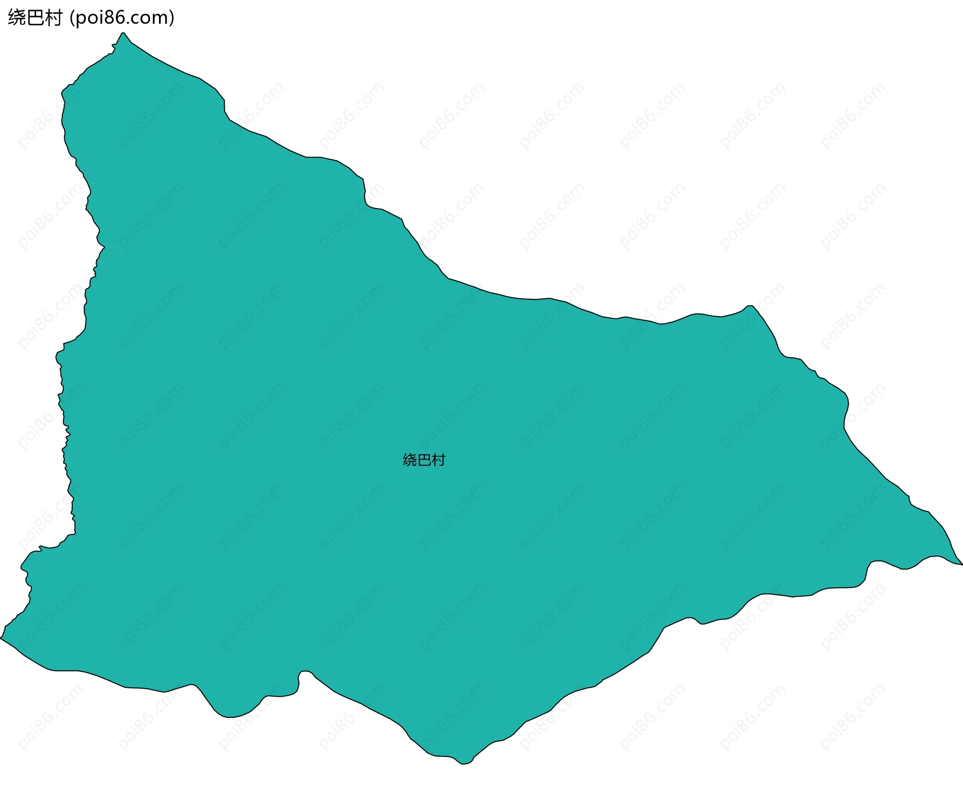 绕巴村边界地图
