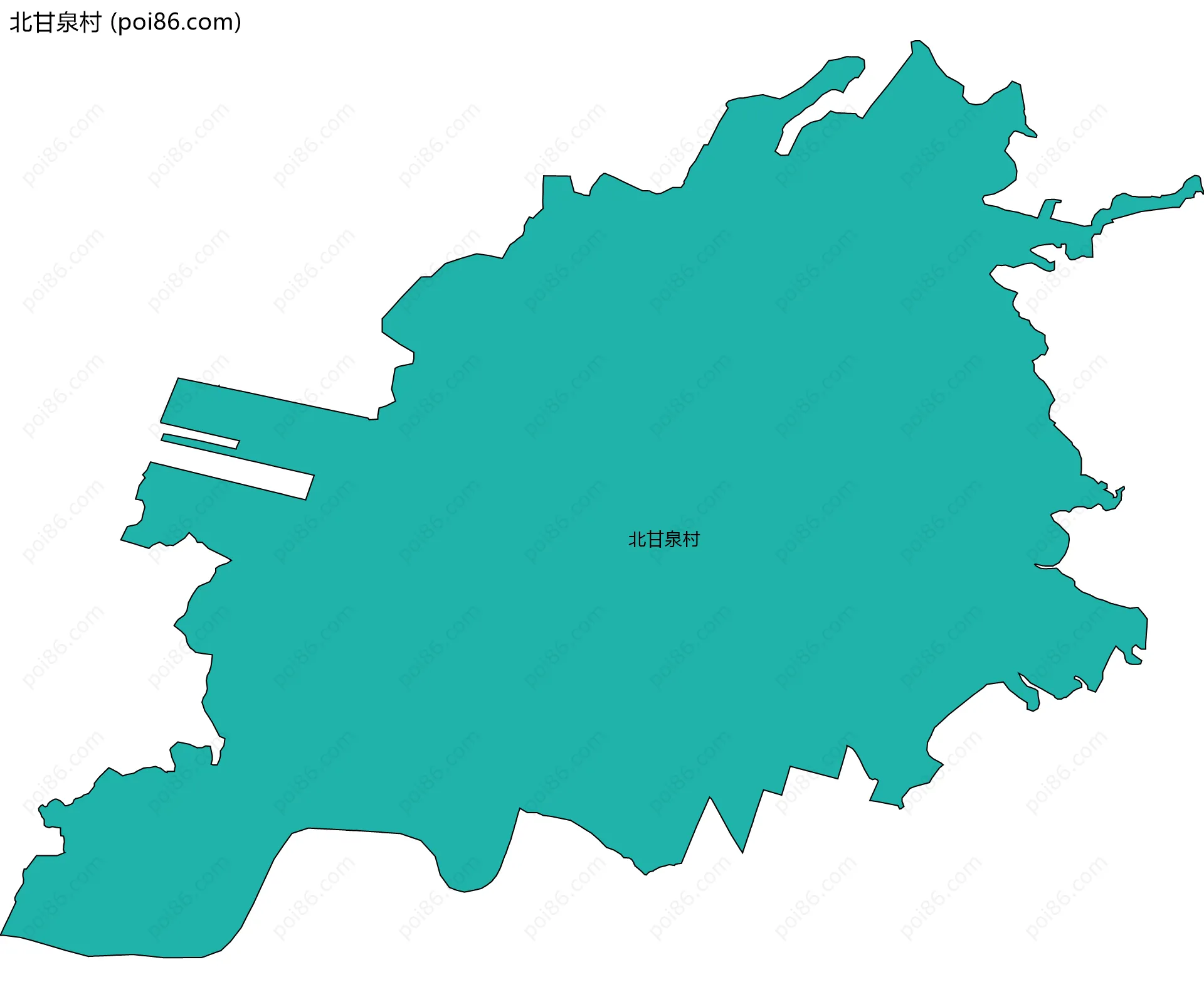 北甘泉村边界地图
