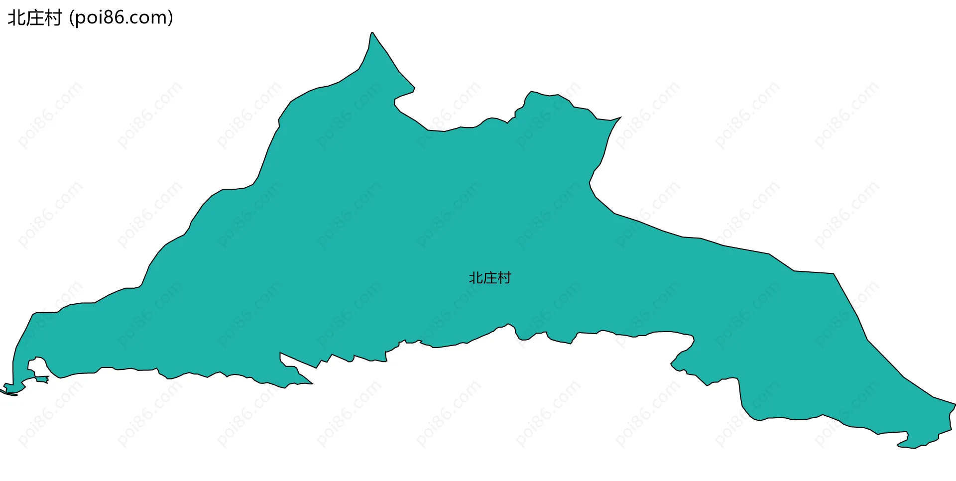 北庄村边界地图