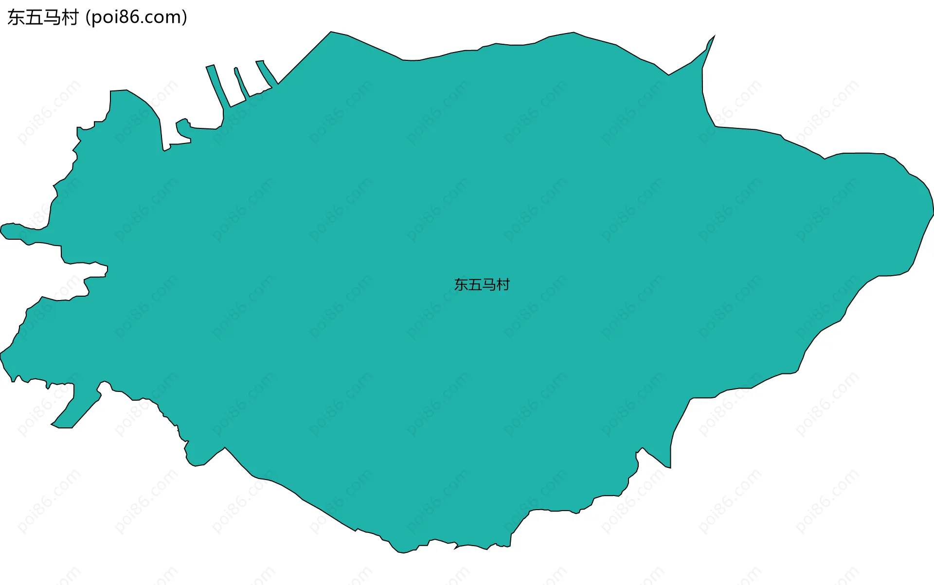 东五马村边界地图