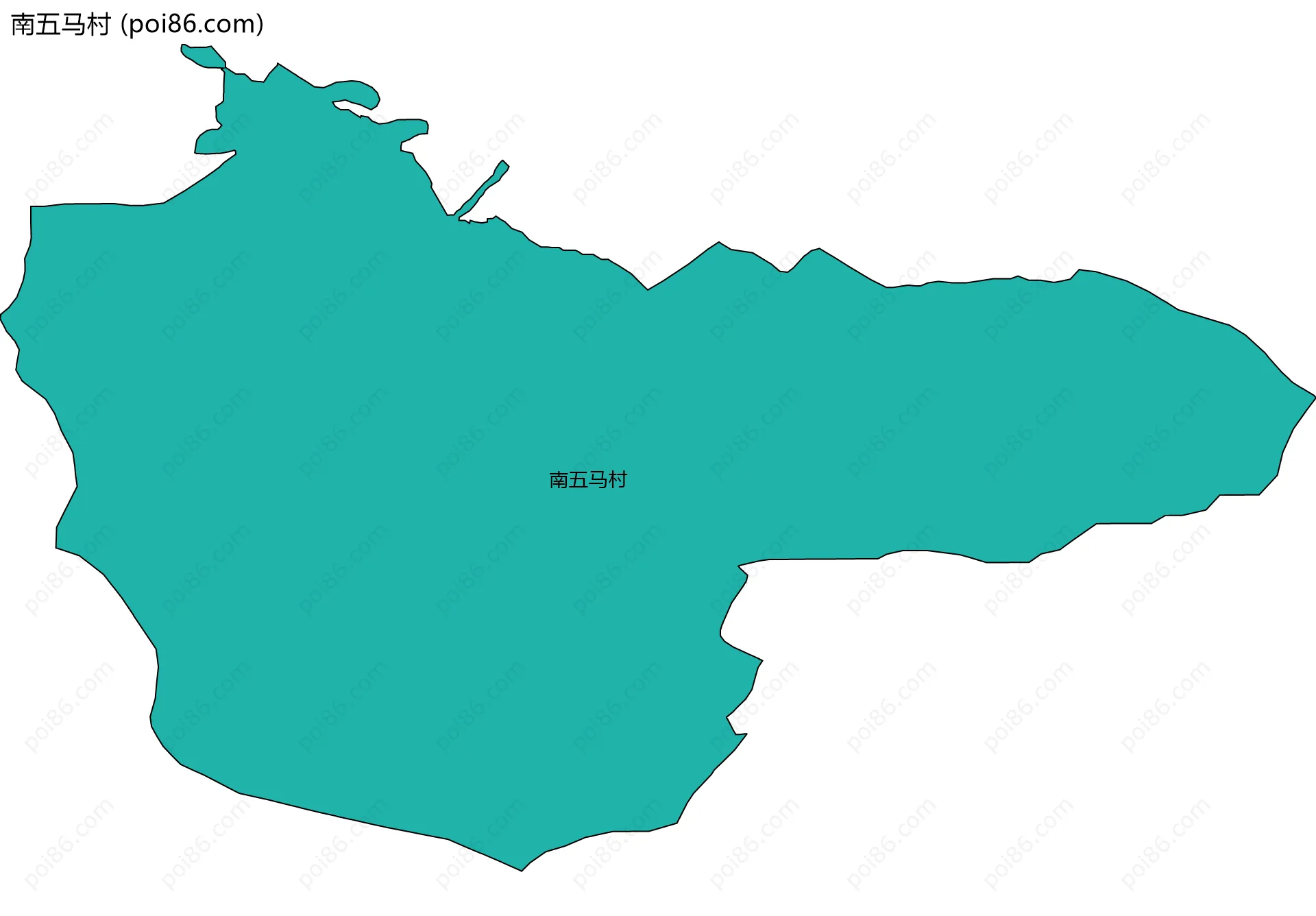 南五马村边界地图