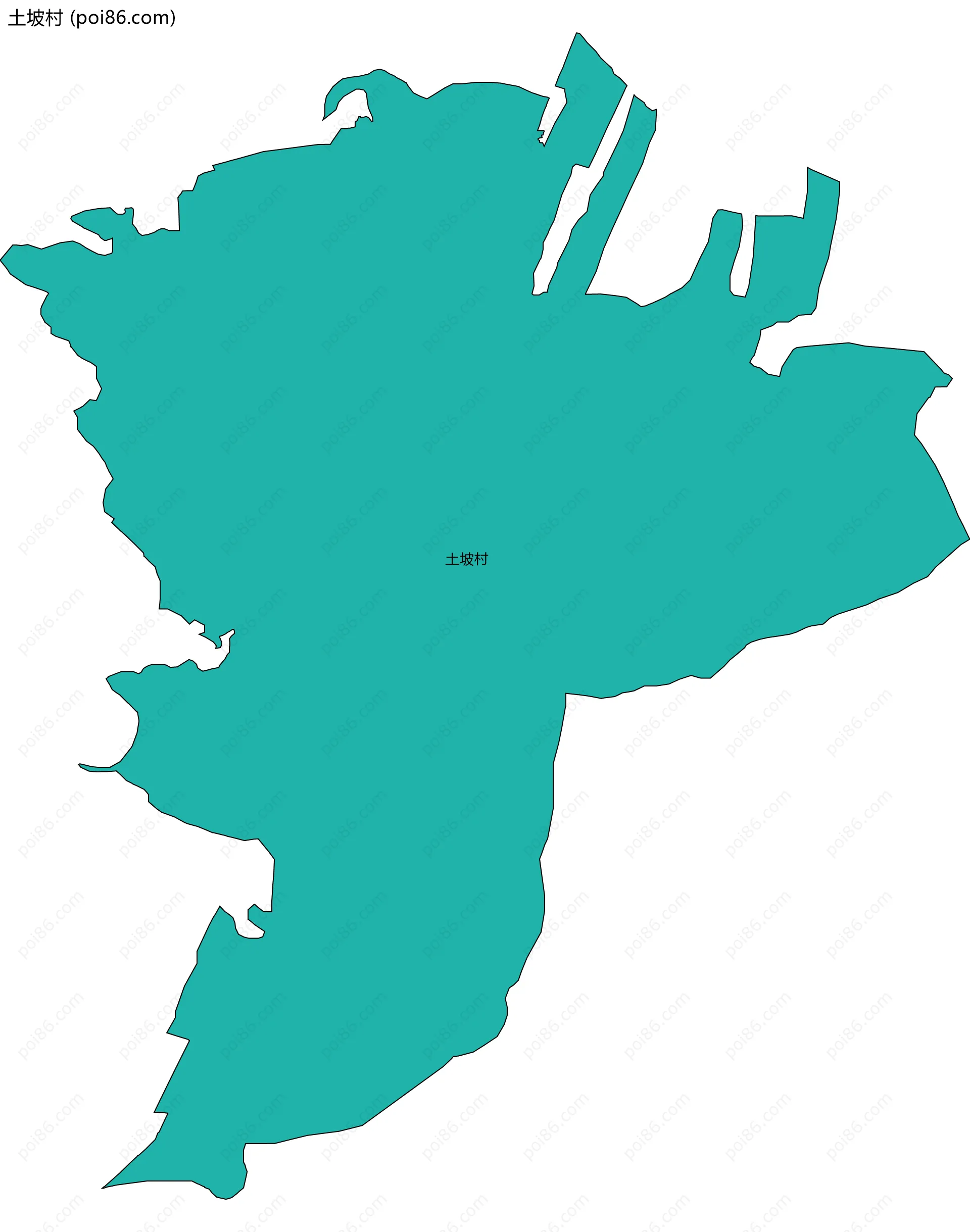 土坡村边界地图