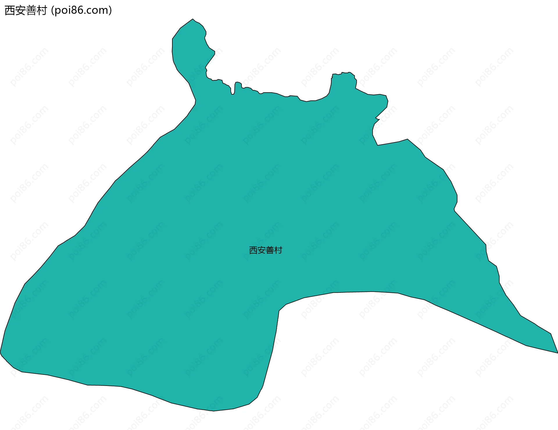 西安善村边界地图