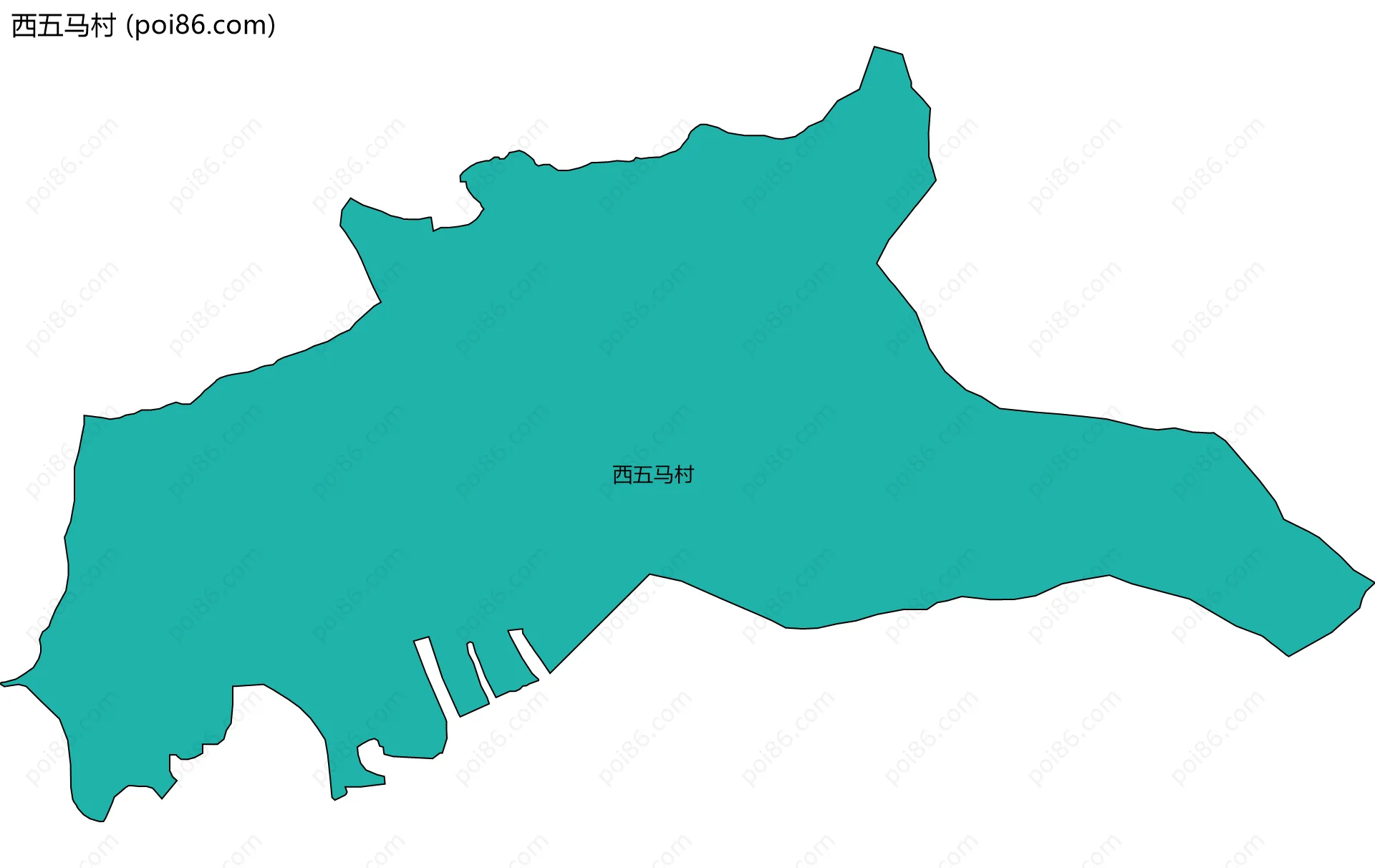 西五马村边界地图