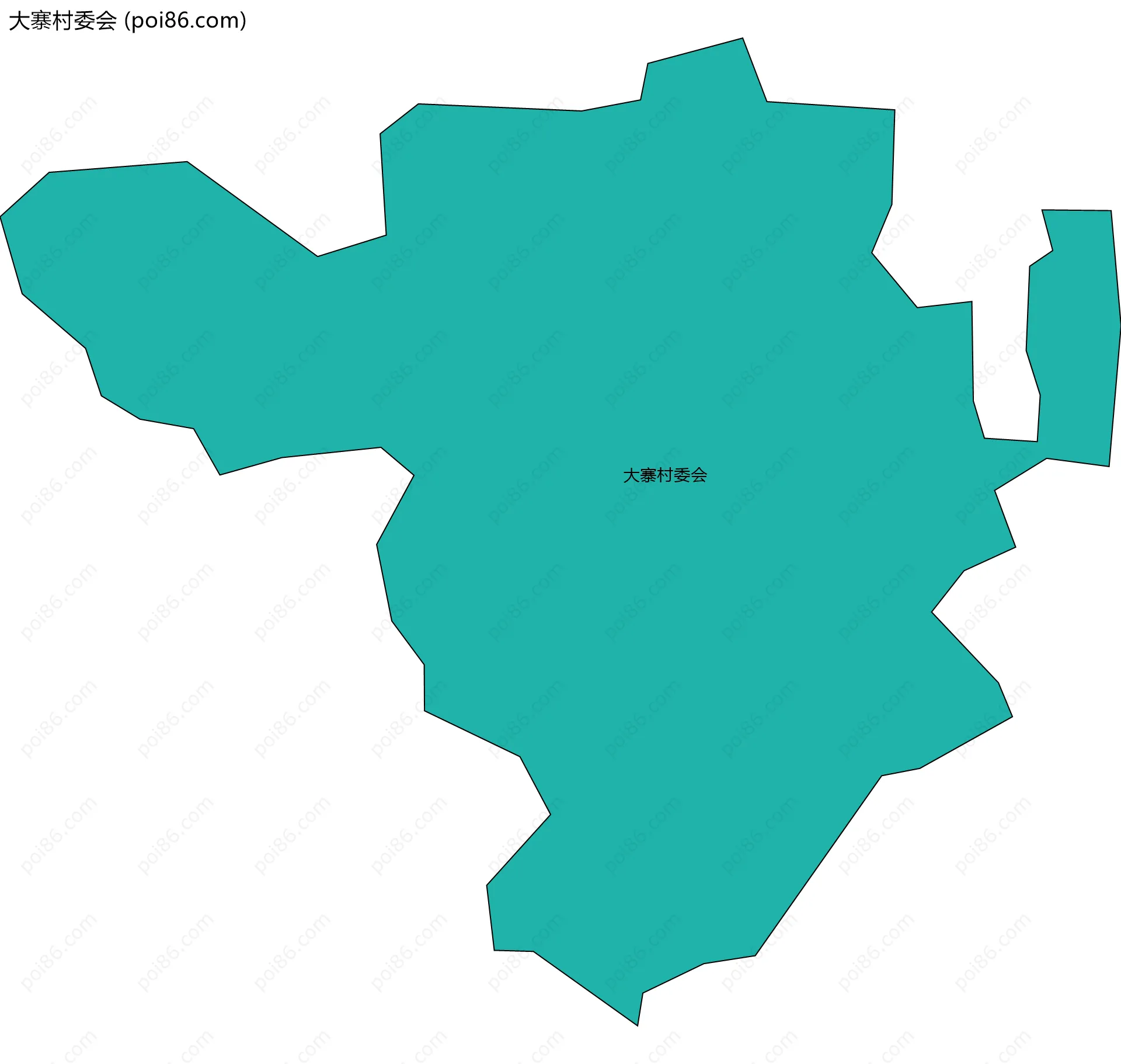 大寨村委会边界地图