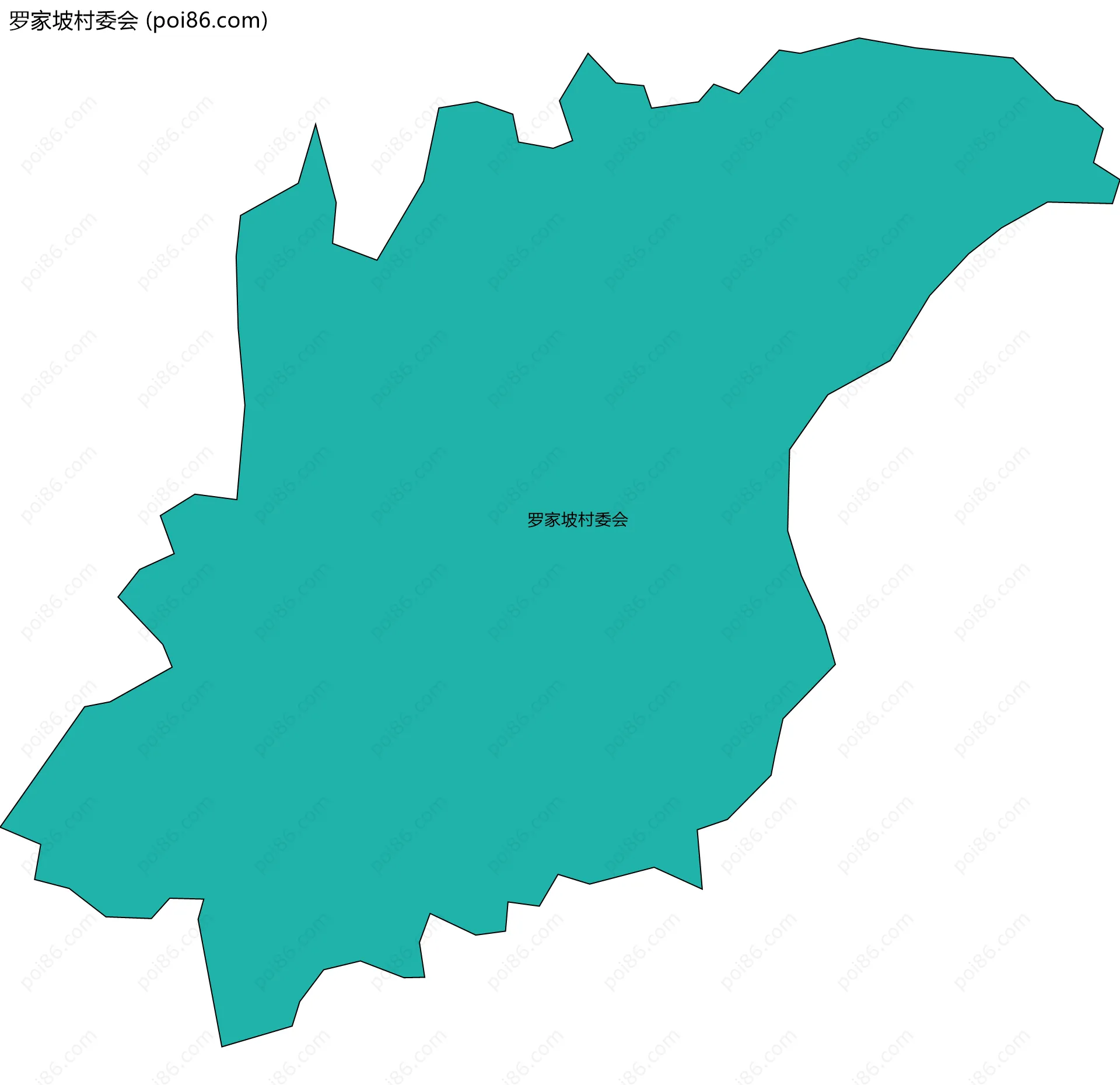 罗家坡村委会边界地图