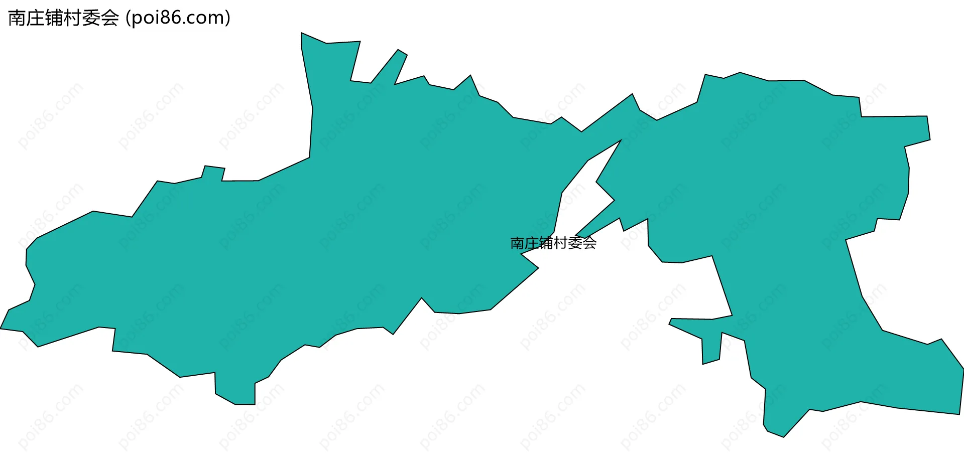 南庄铺村委会边界地图