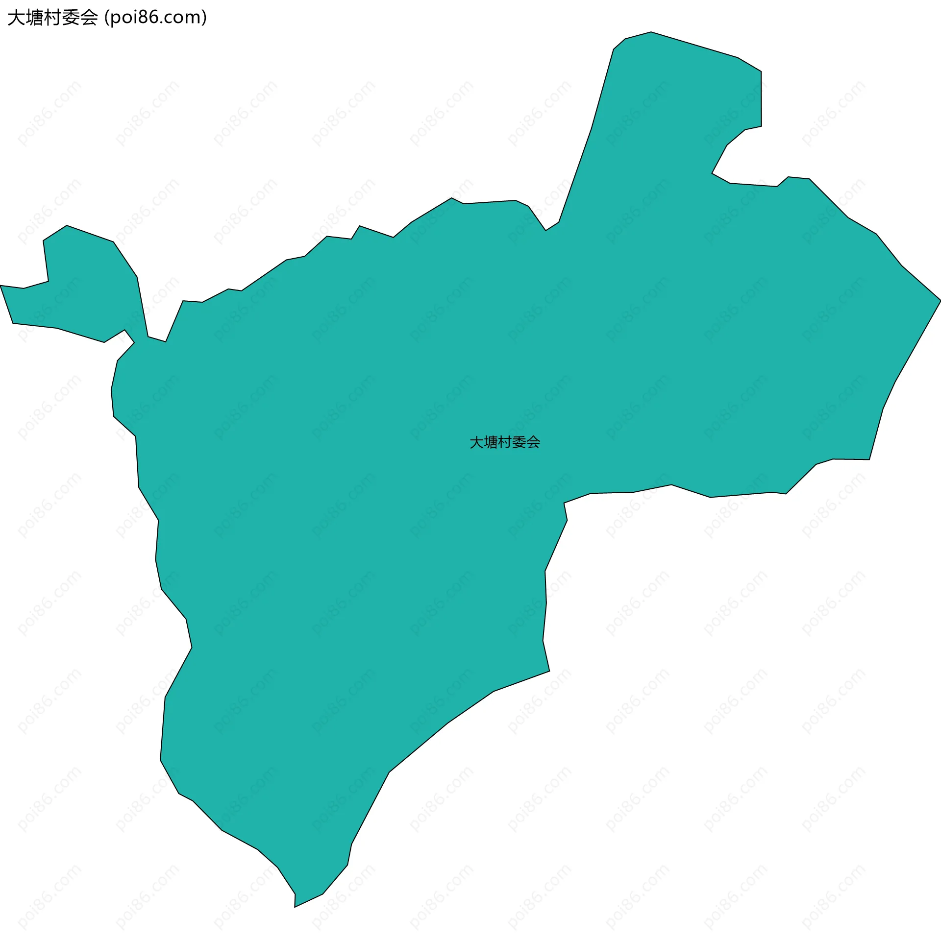 大塘村委会边界地图