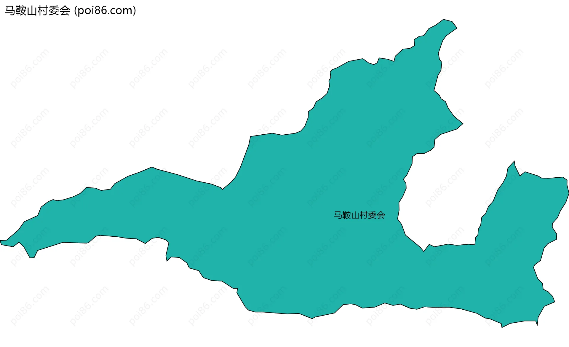 马鞍山村委会边界地图