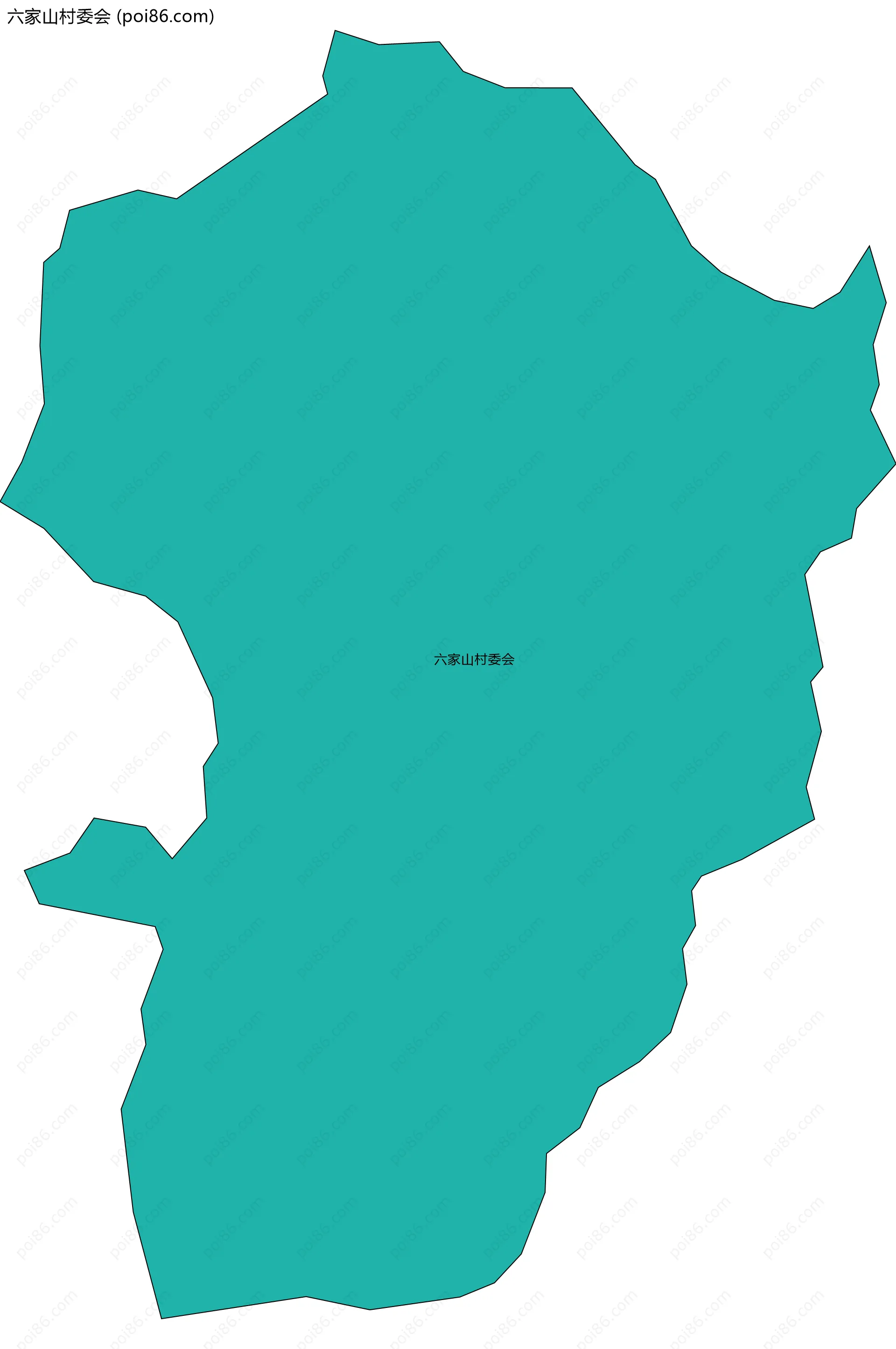 六家山村委会边界地图