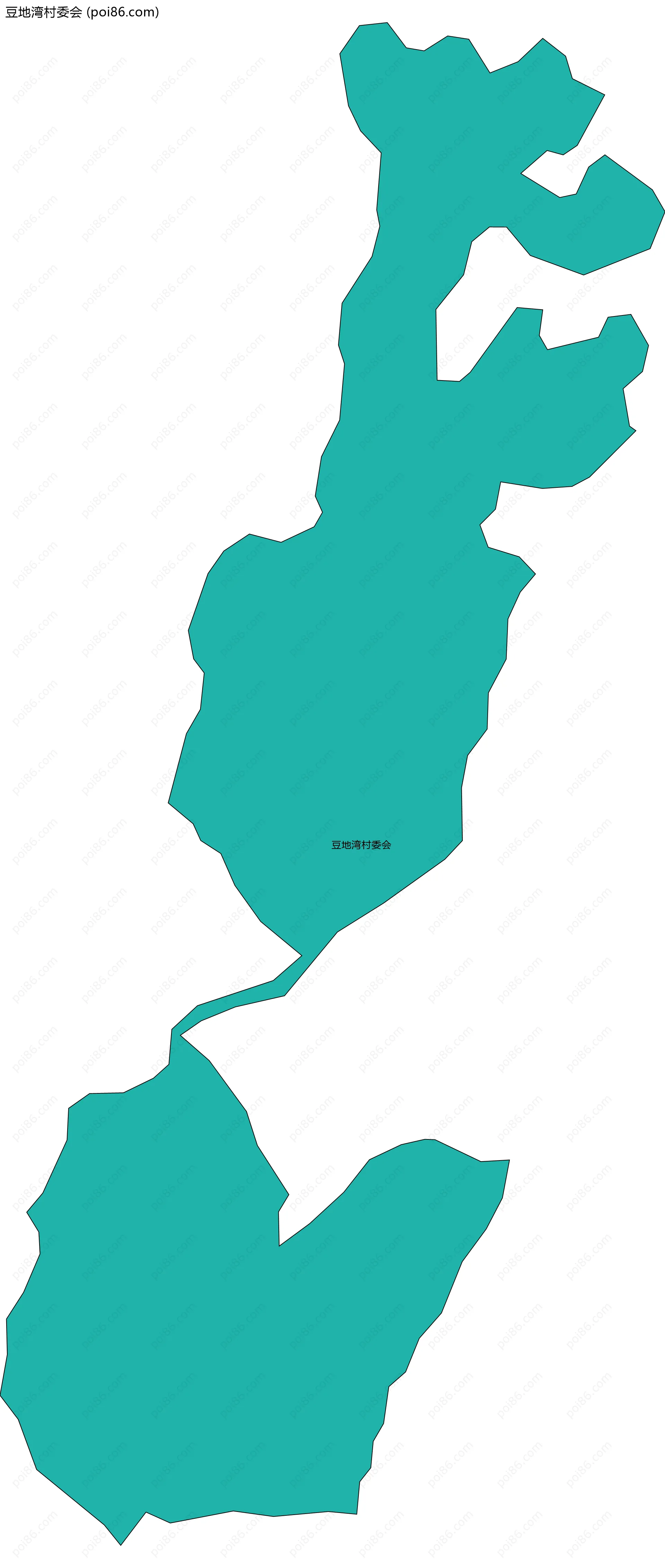 豆地湾村委会边界地图