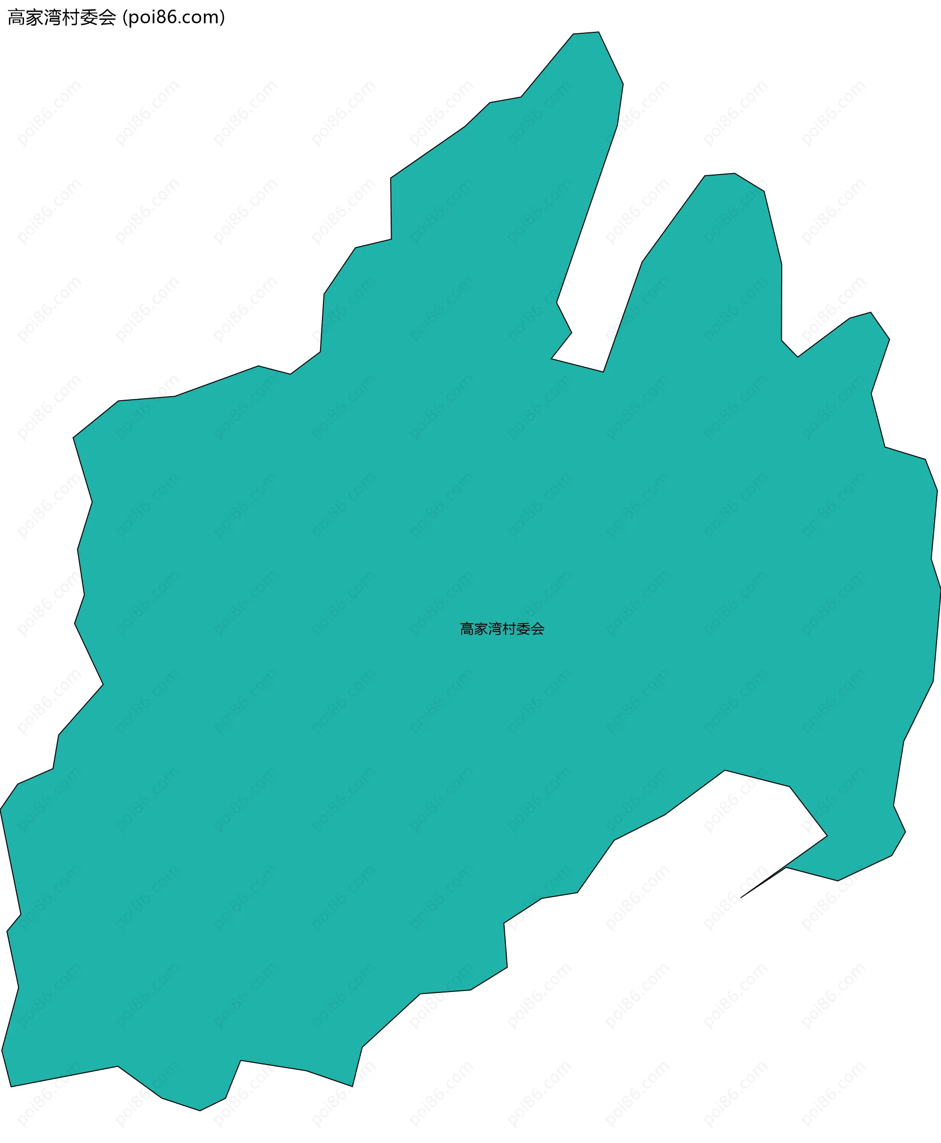 高家湾村委会边界地图