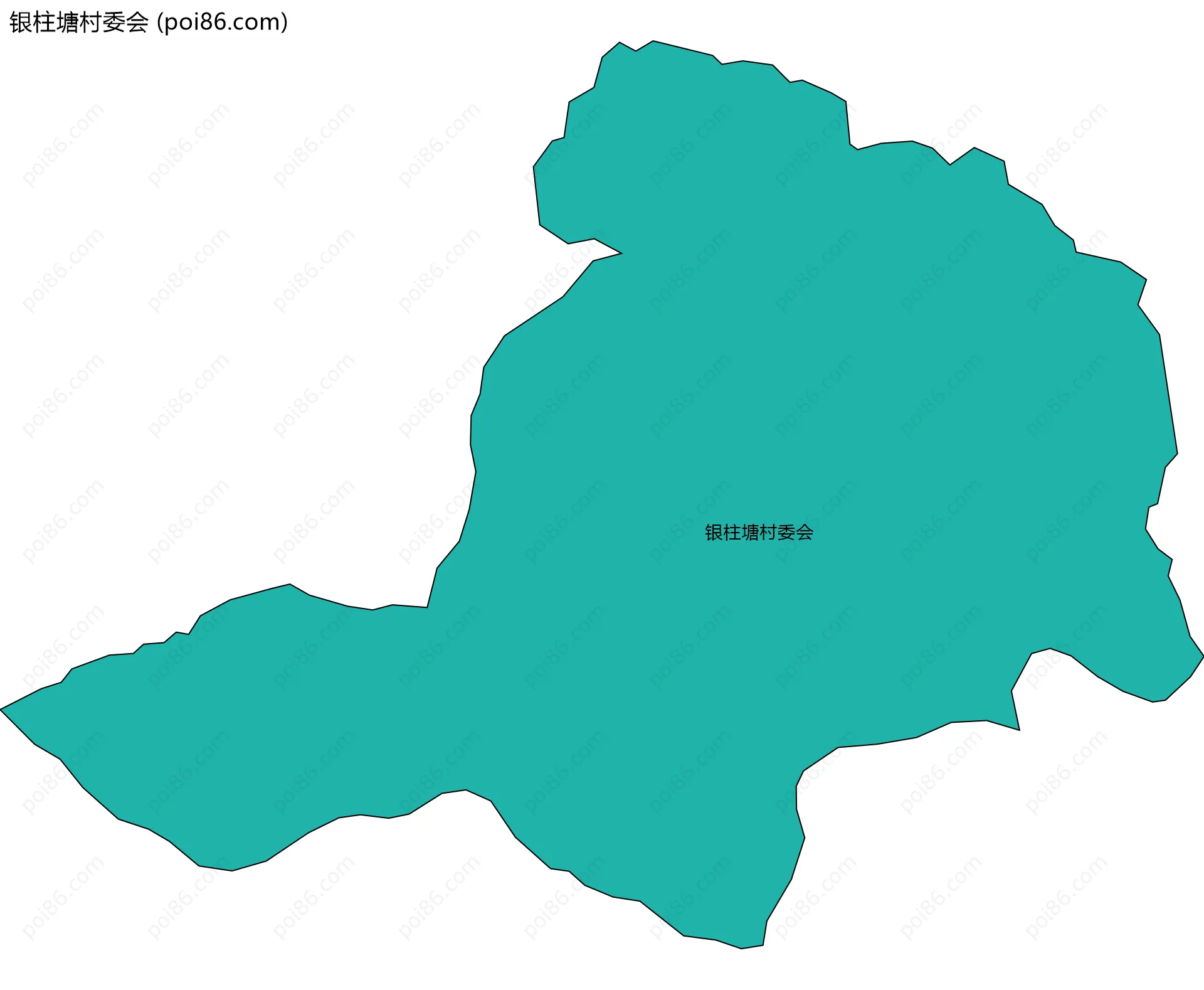 银柱塘村委会边界地图