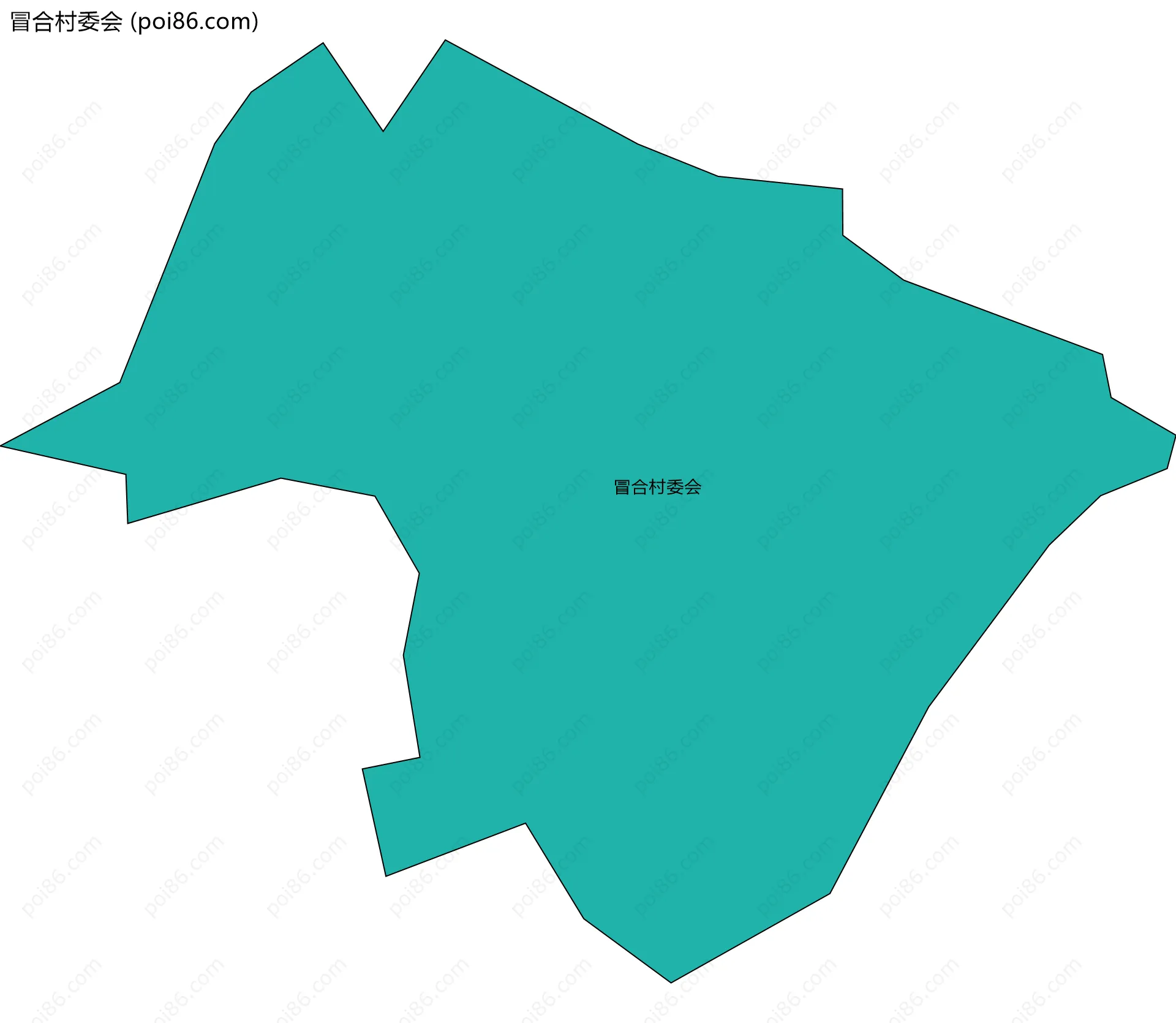 冒合村委会边界地图