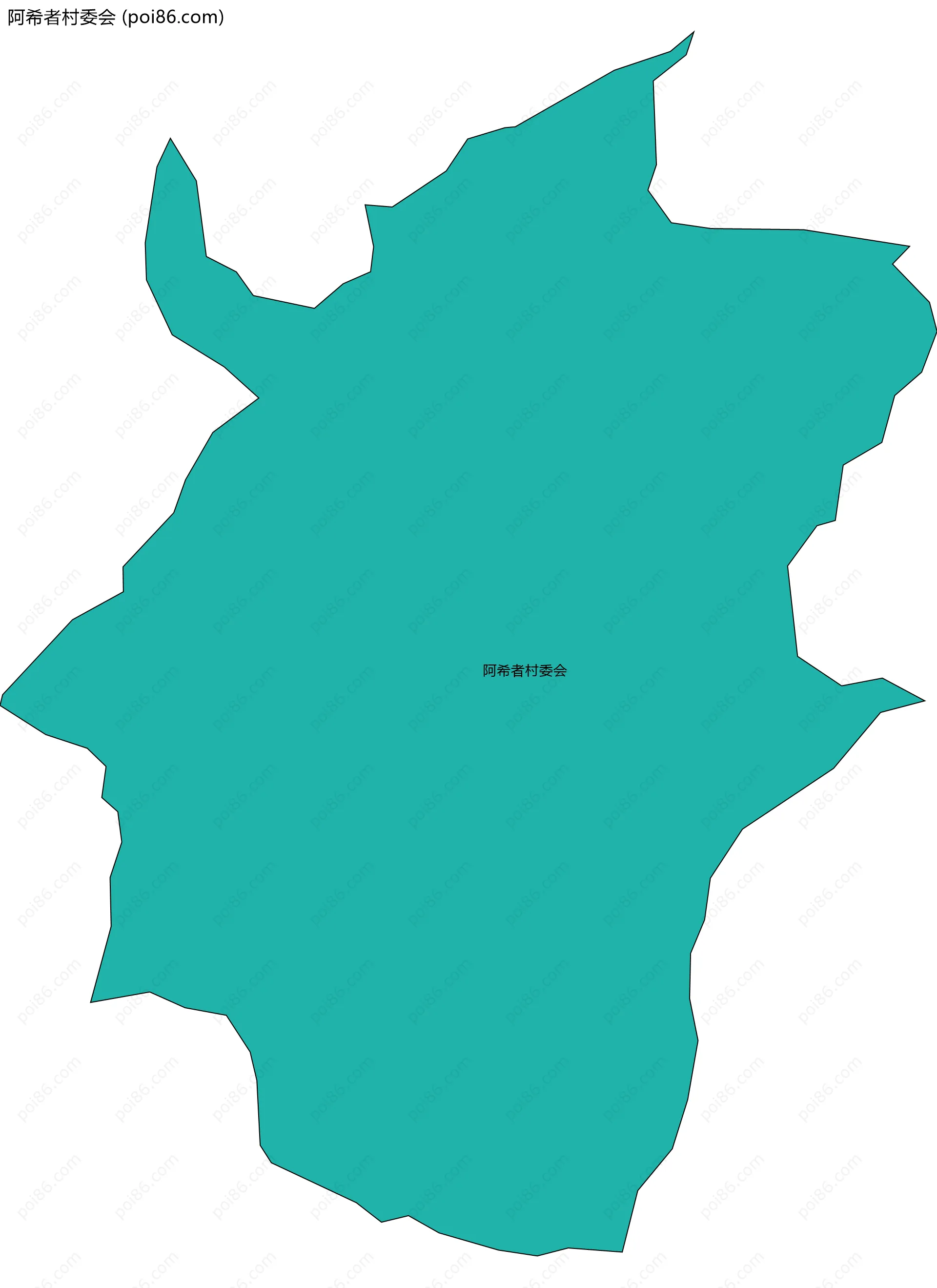 阿希者村委会边界地图