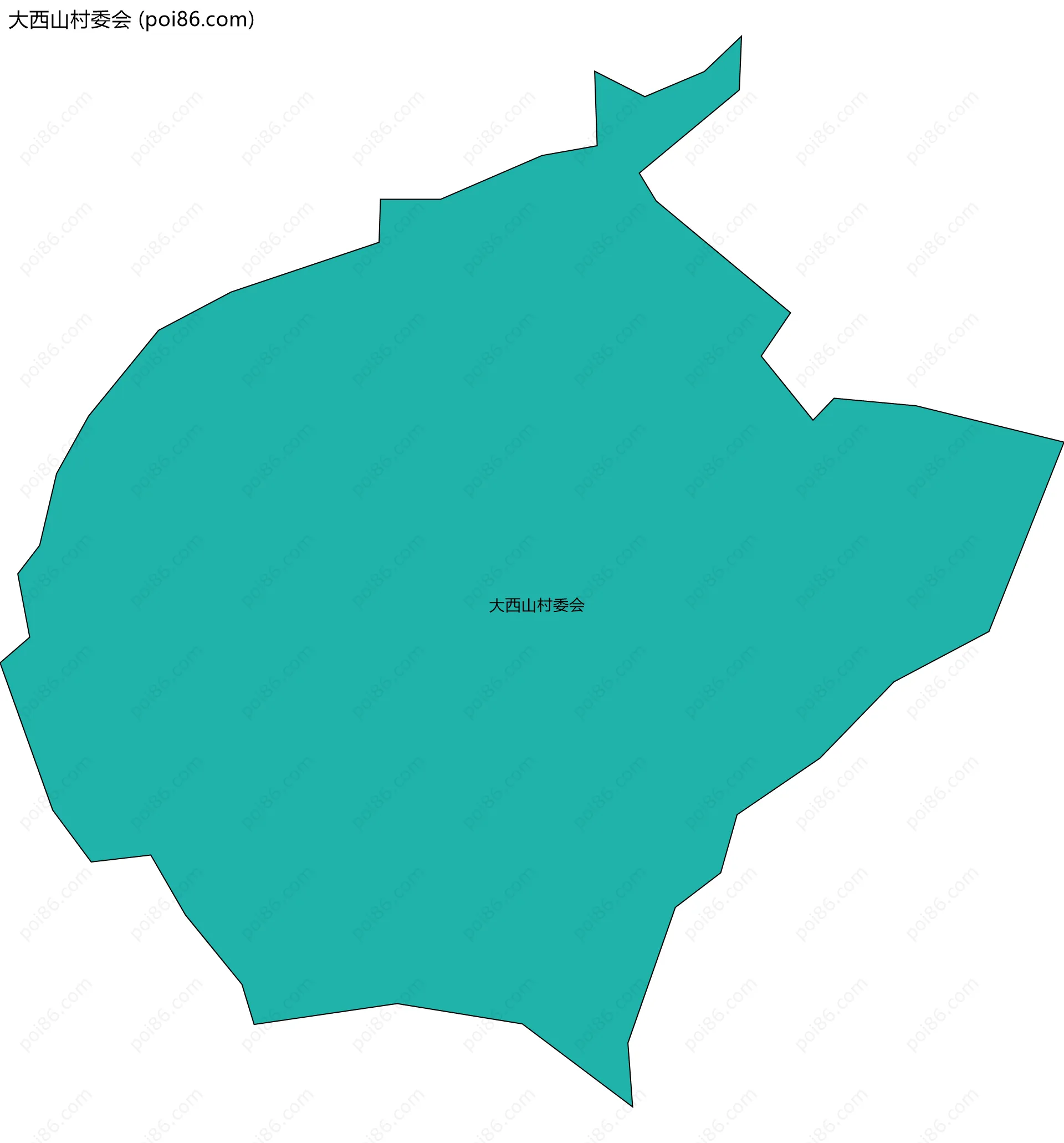 大西山村委会边界地图