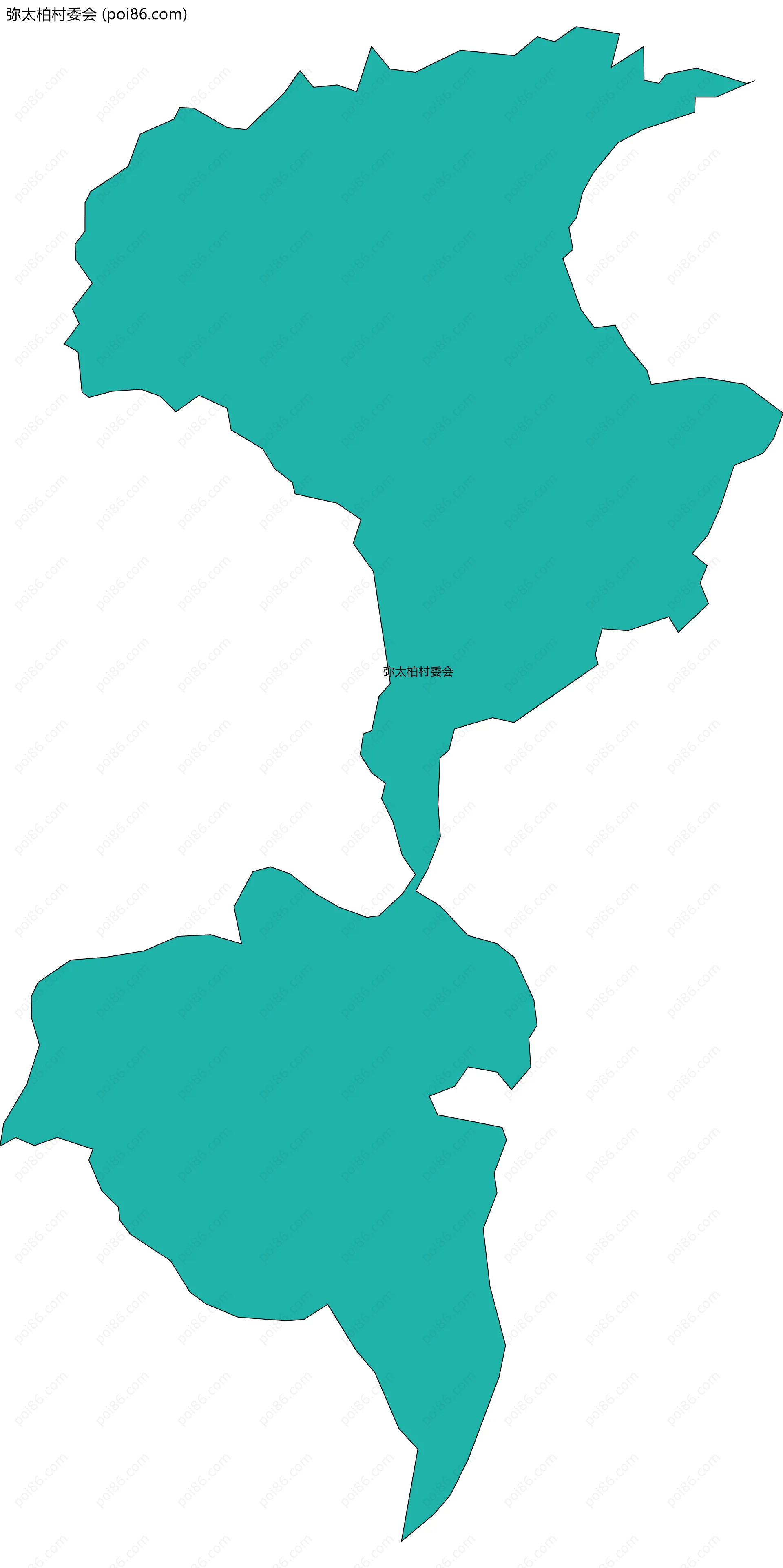 弥太柏村委会边界地图