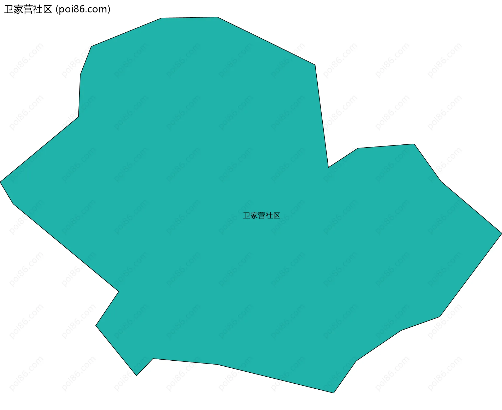 卫家营社区边界地图