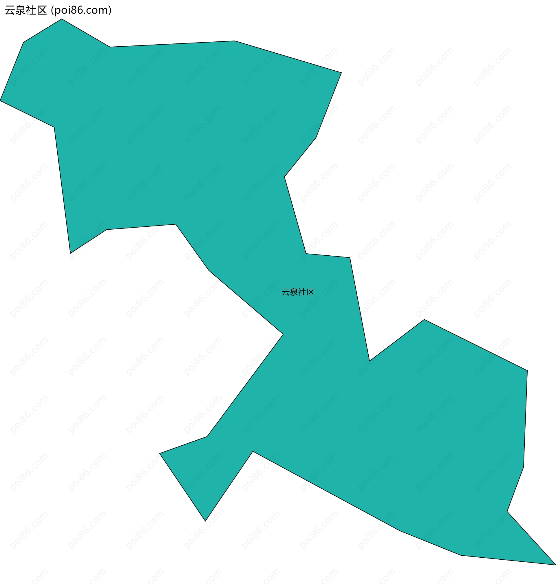 云泉社区边界地图