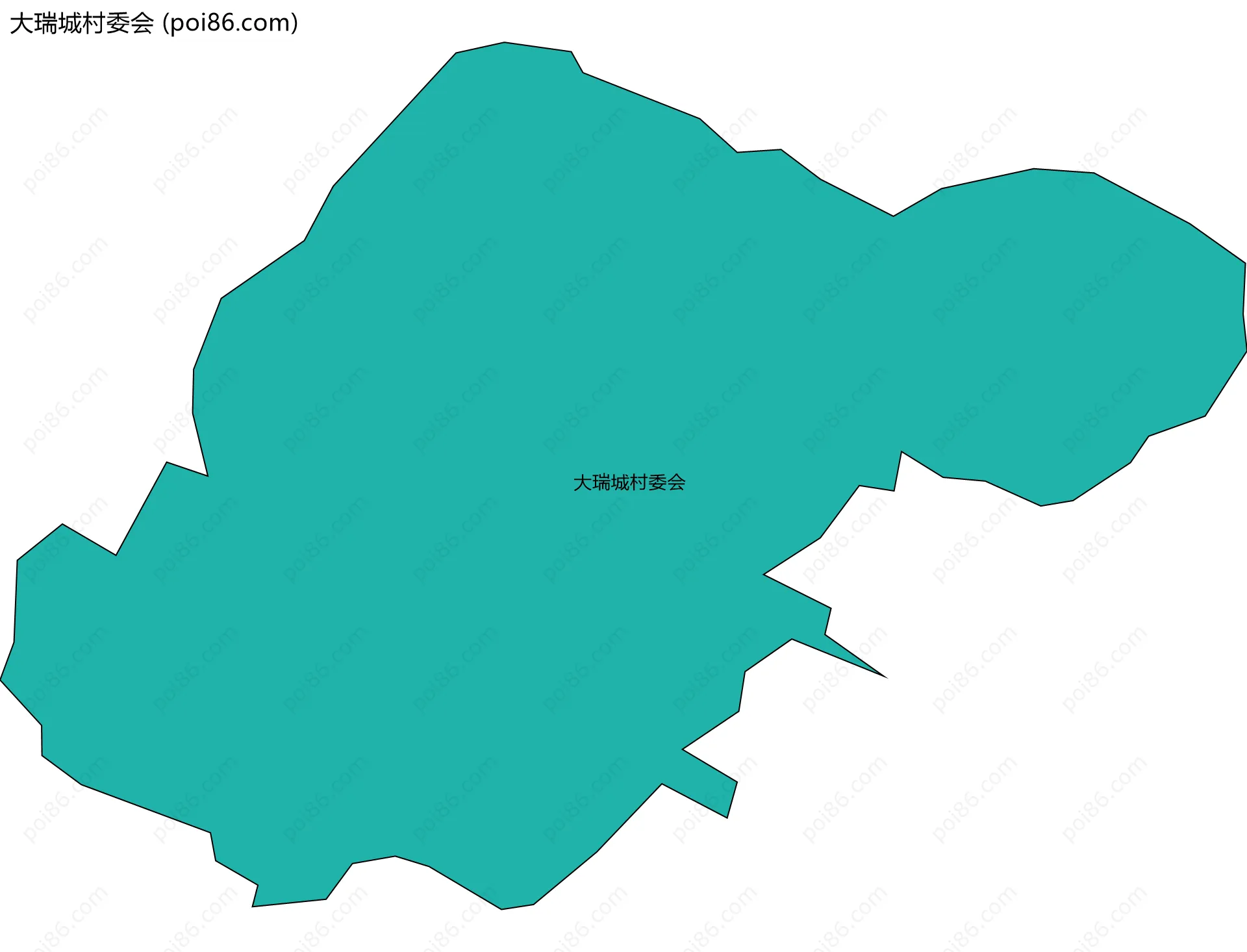 大瑞城村委会边界地图