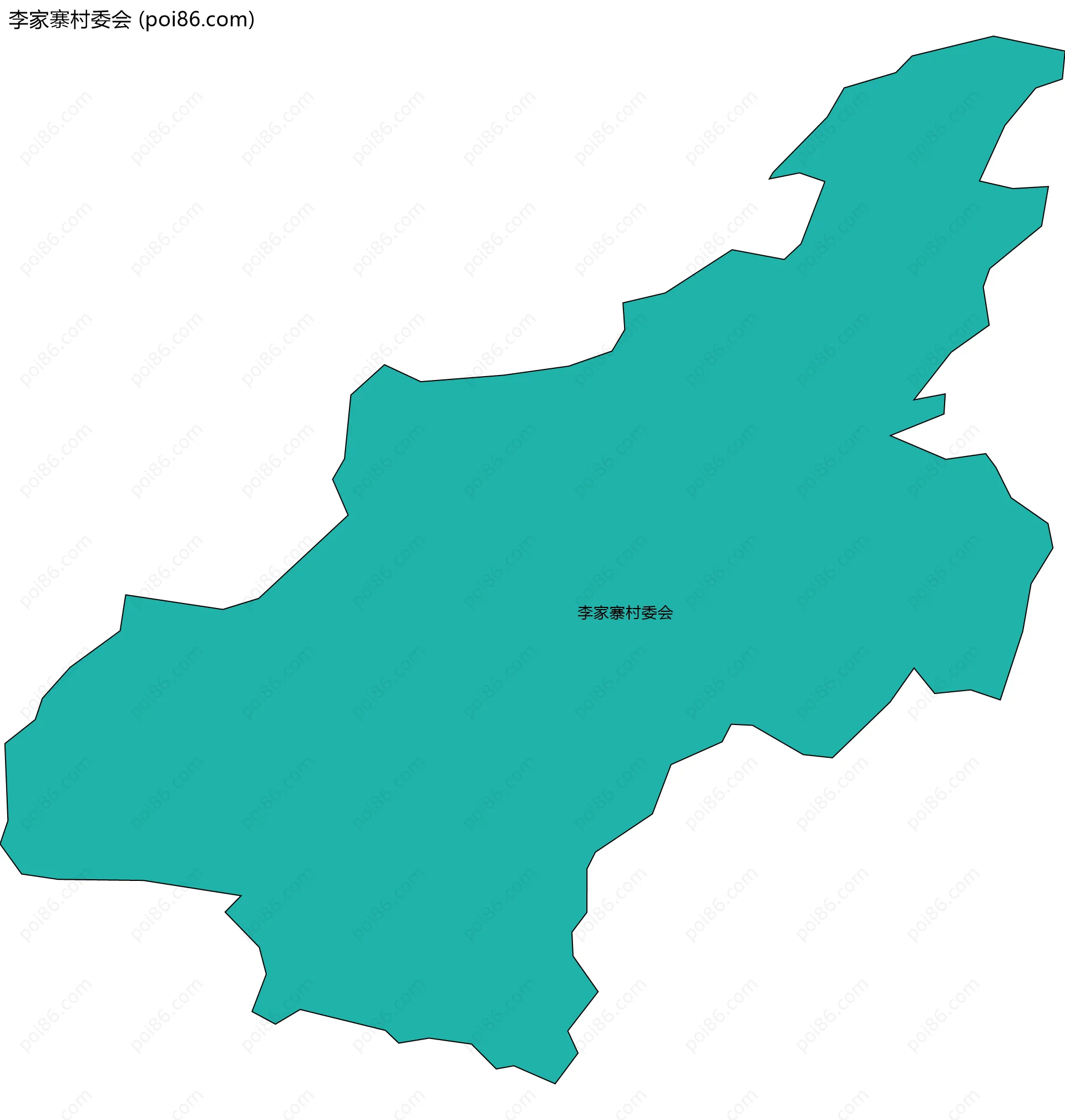 李家寨村委会边界地图
