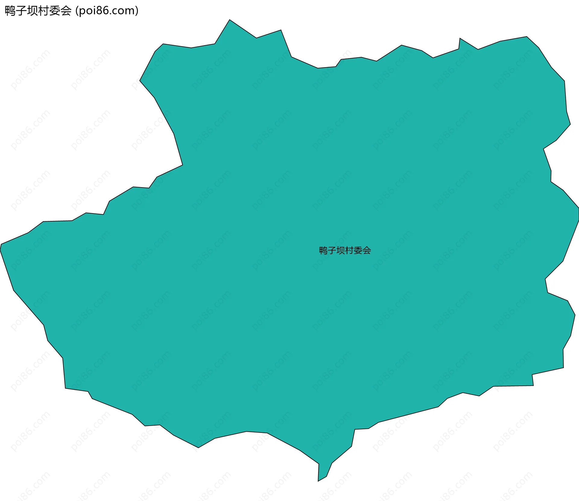 鸭子坝村委会边界地图