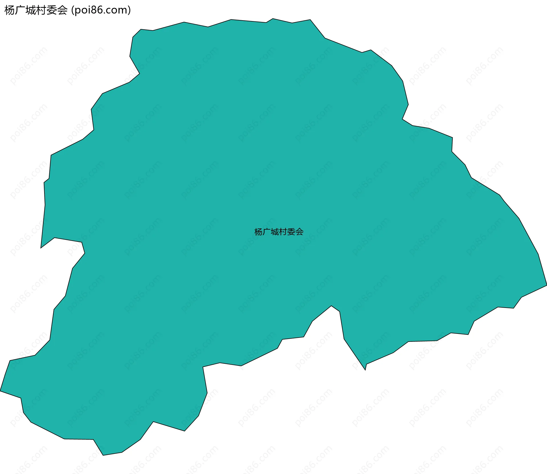 杨广城村委会边界地图