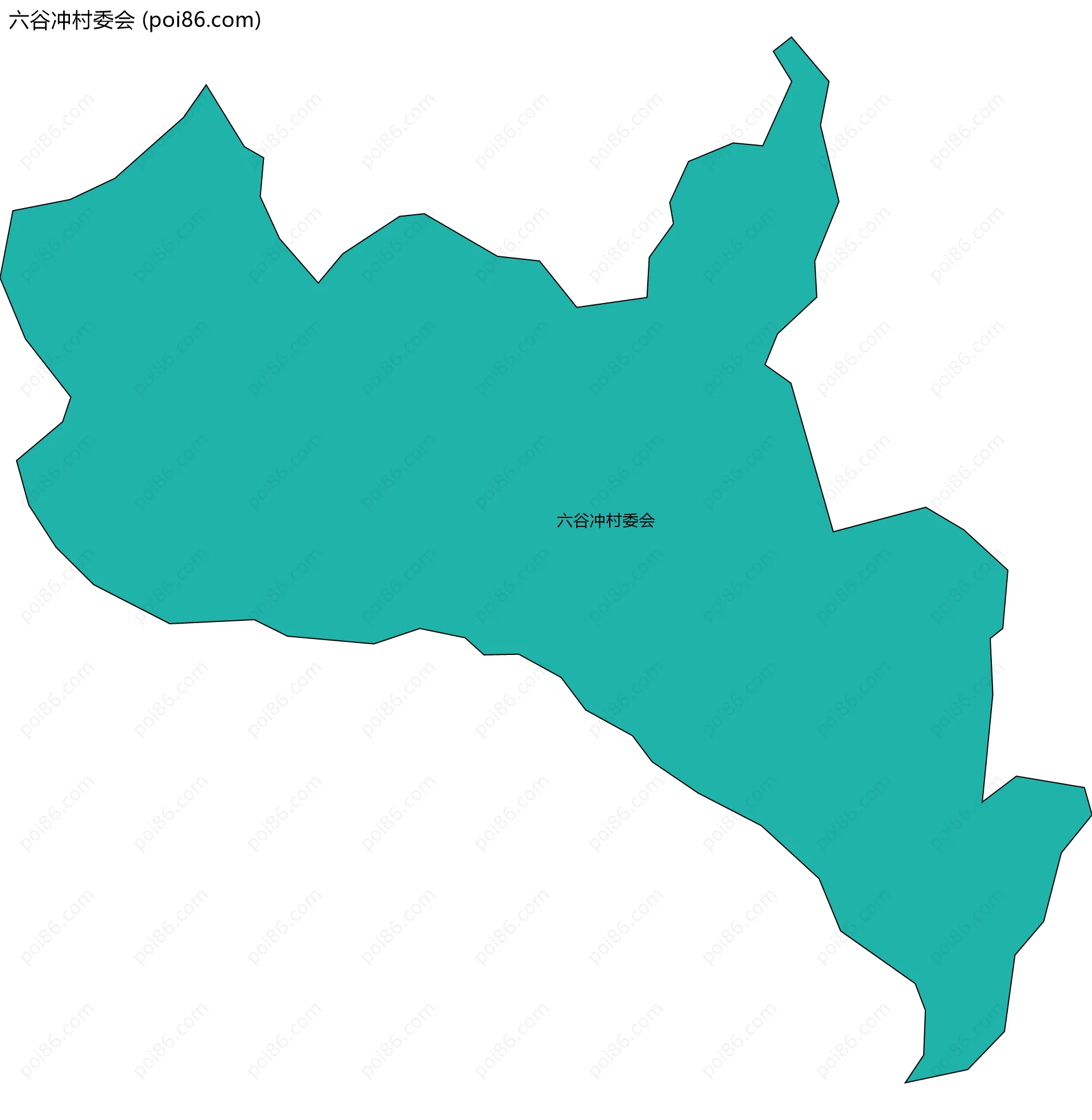 六谷冲村委会边界地图