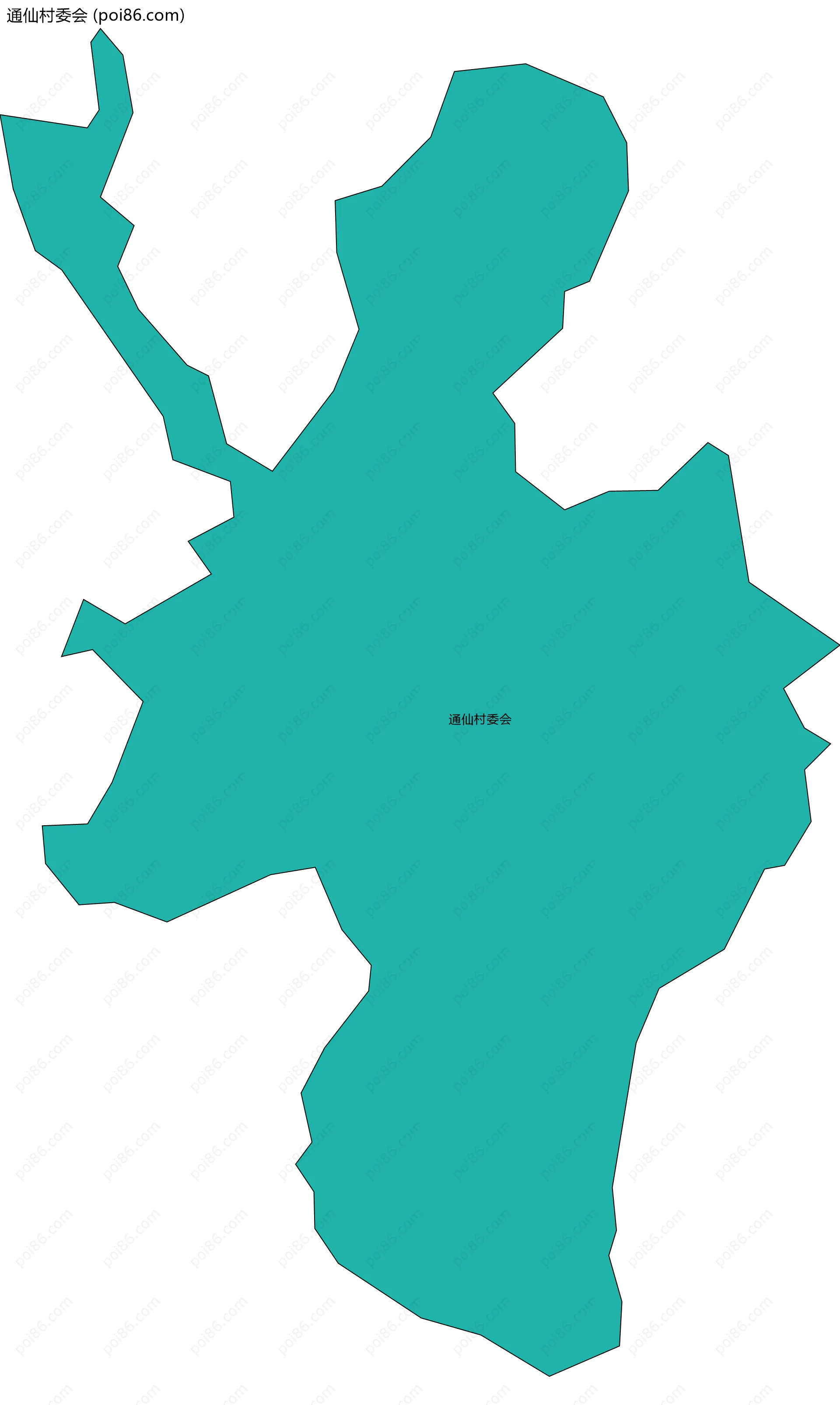 通仙村委会边界地图