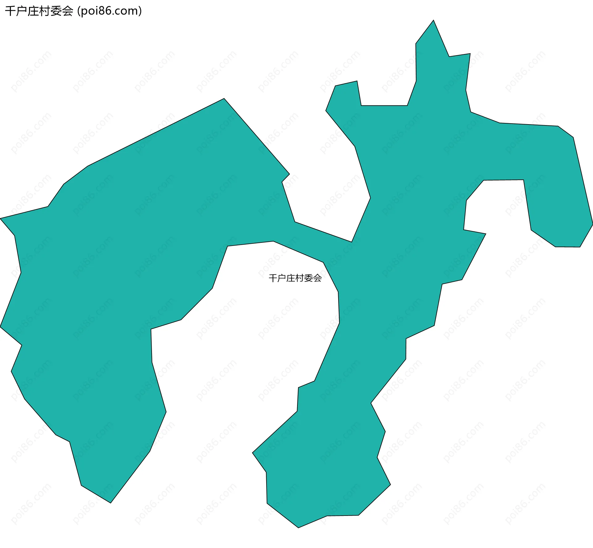 千户庄村委会边界地图