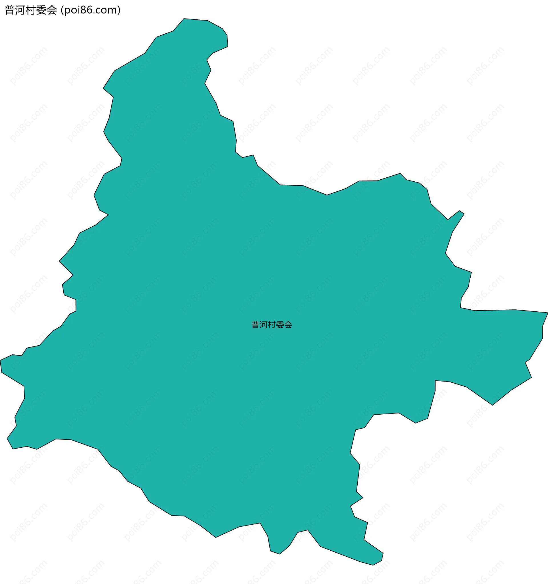 普河村委会边界地图