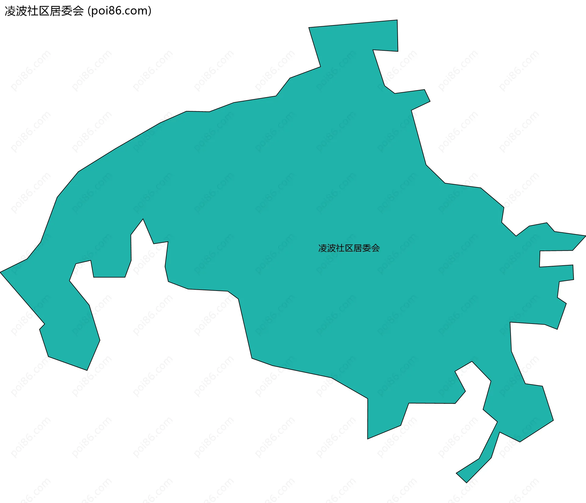 凌波社区居委会边界地图