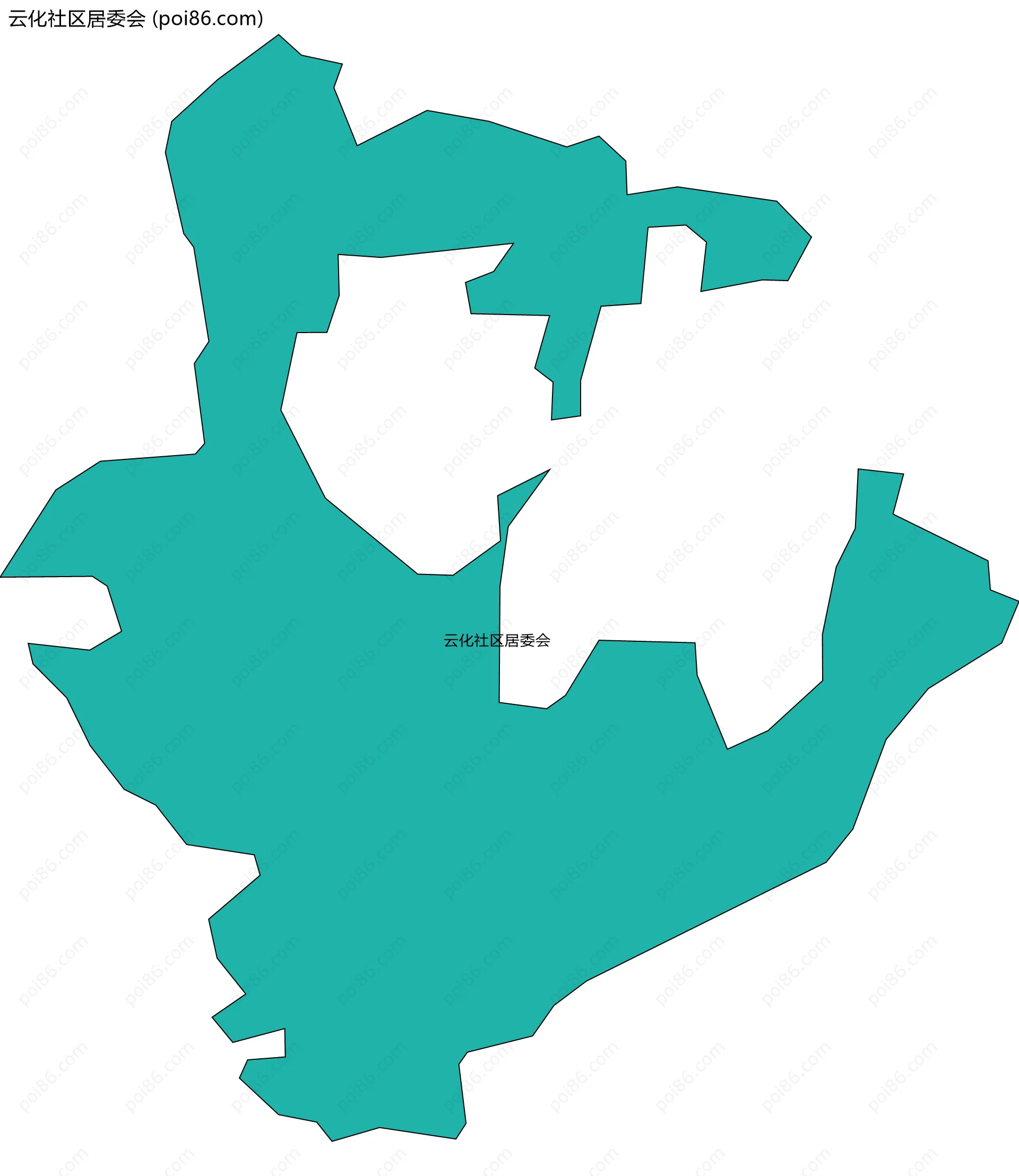 云化社区居委会边界地图