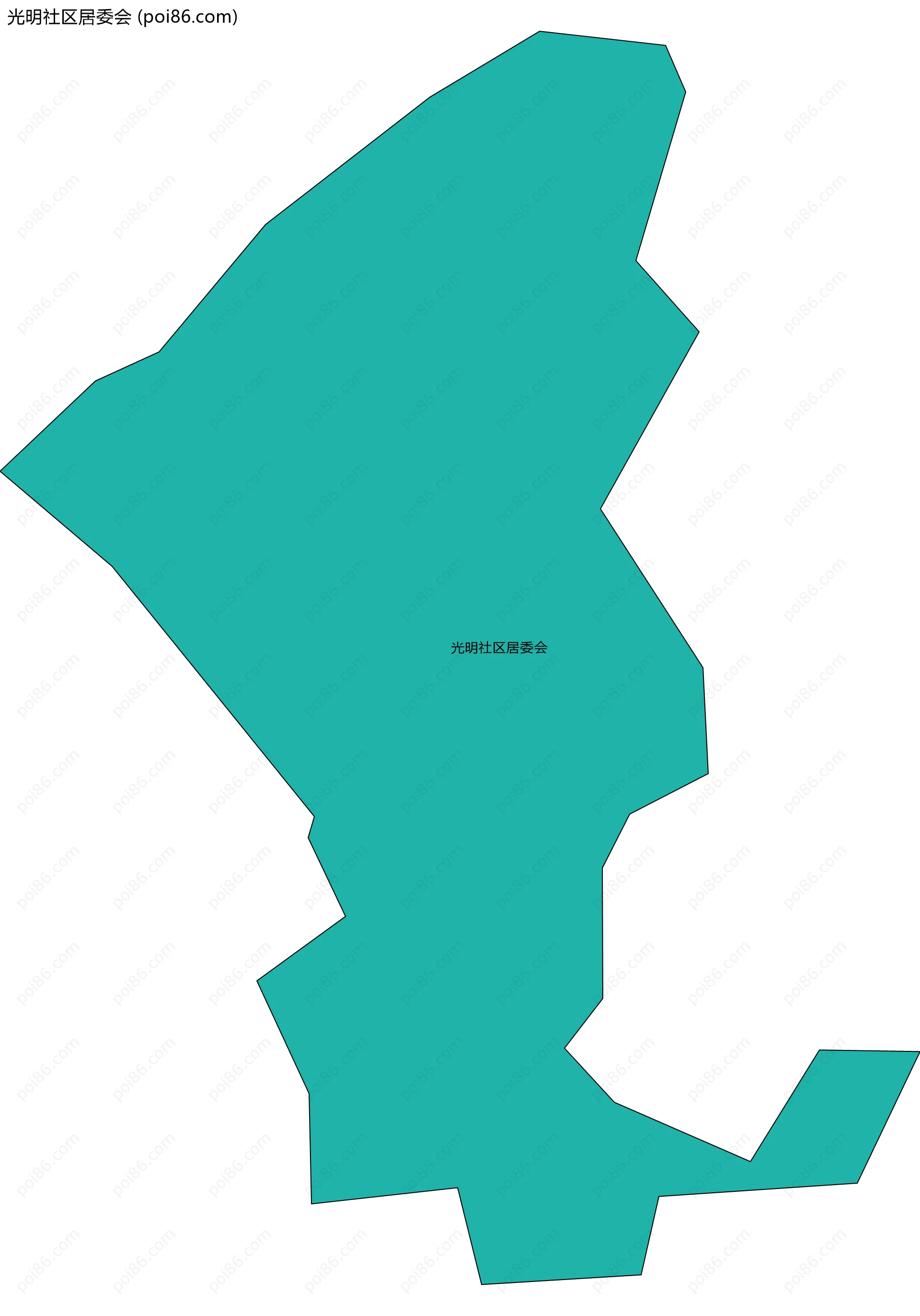 光明社区居委会边界地图