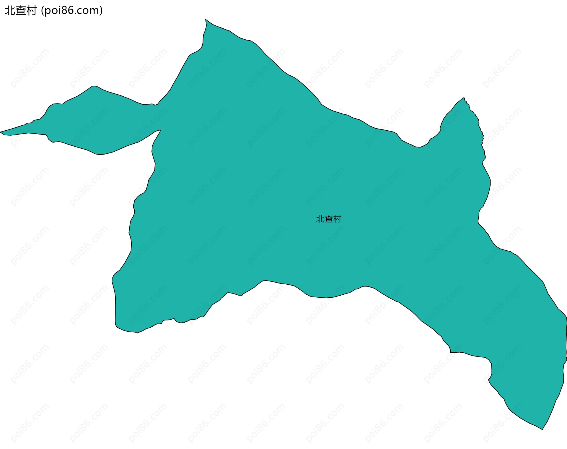 北查村边界地图