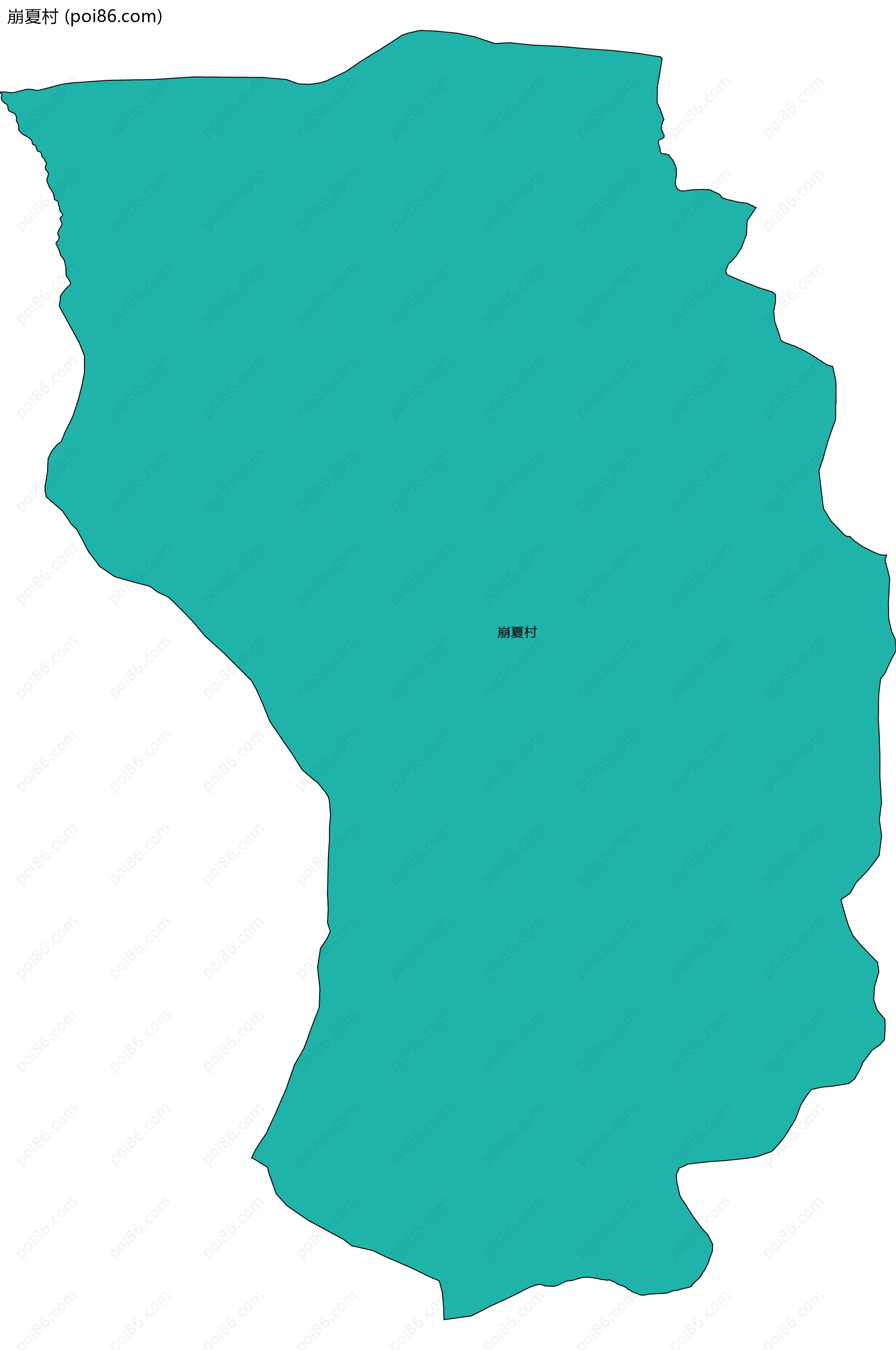 崩夏村边界地图