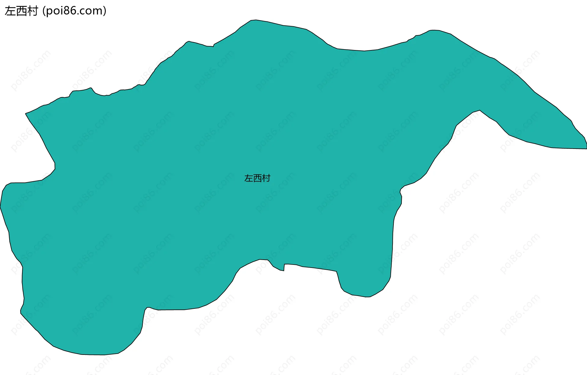 左西村边界地图