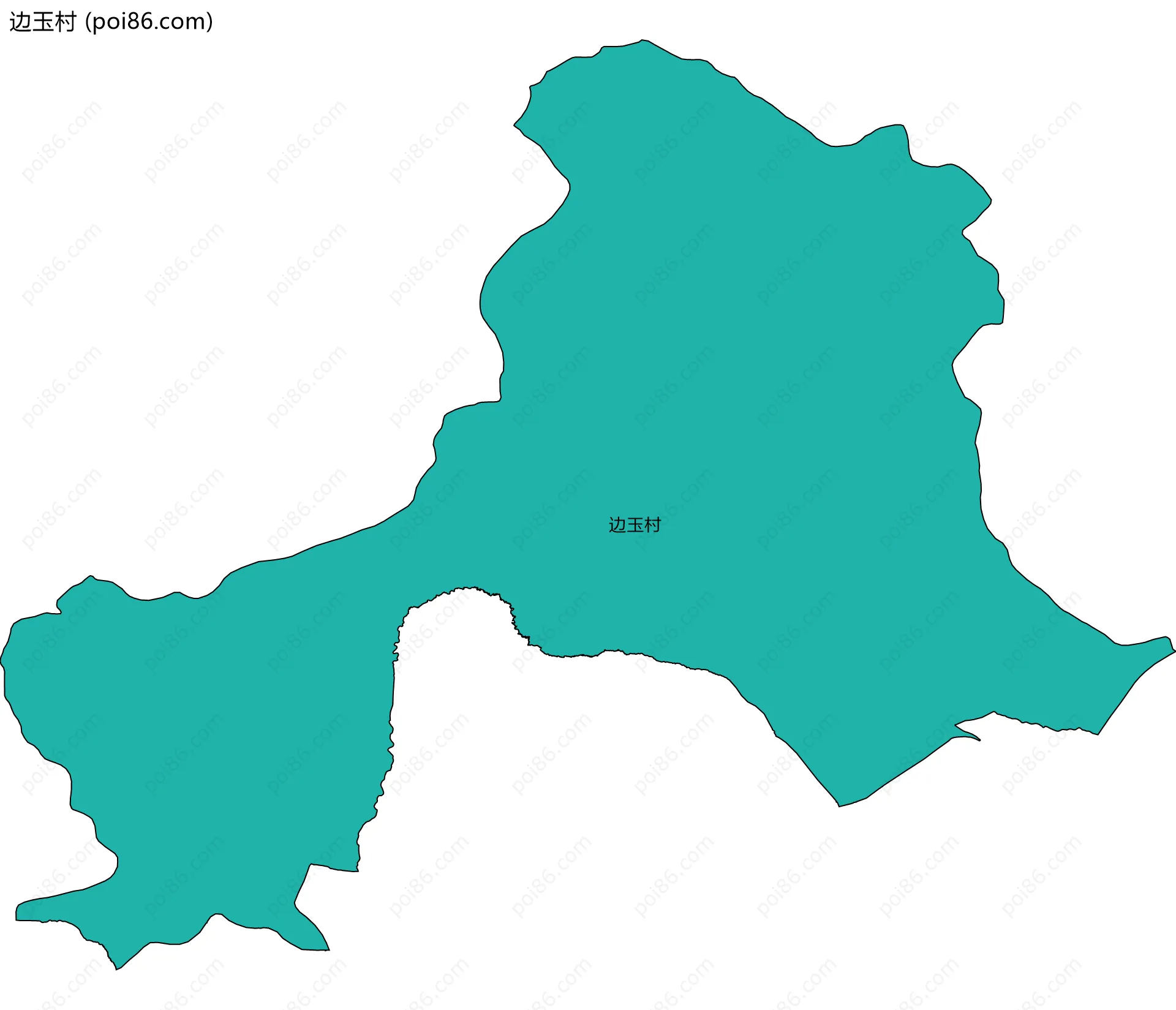 边玉村边界地图