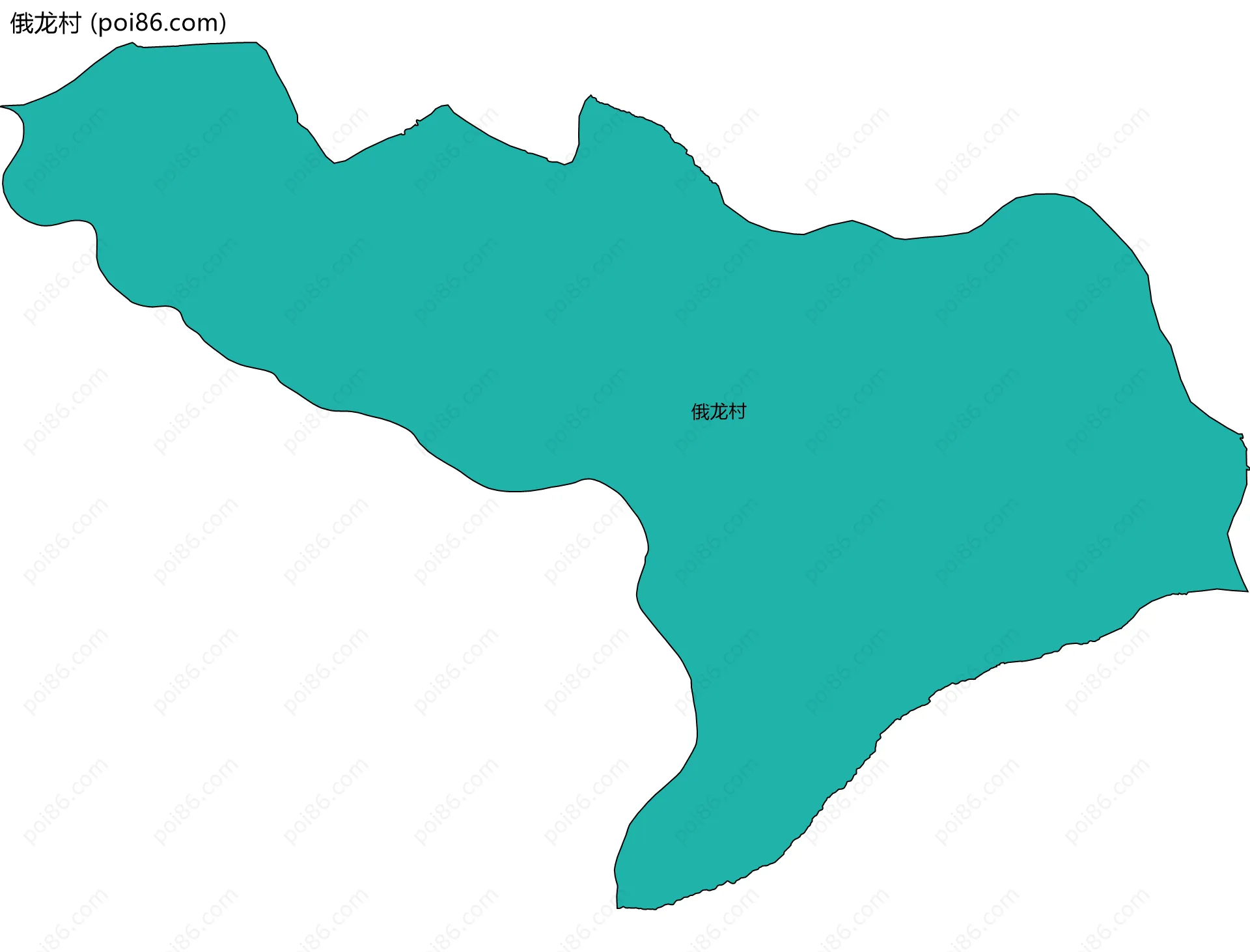 俄龙村边界地图