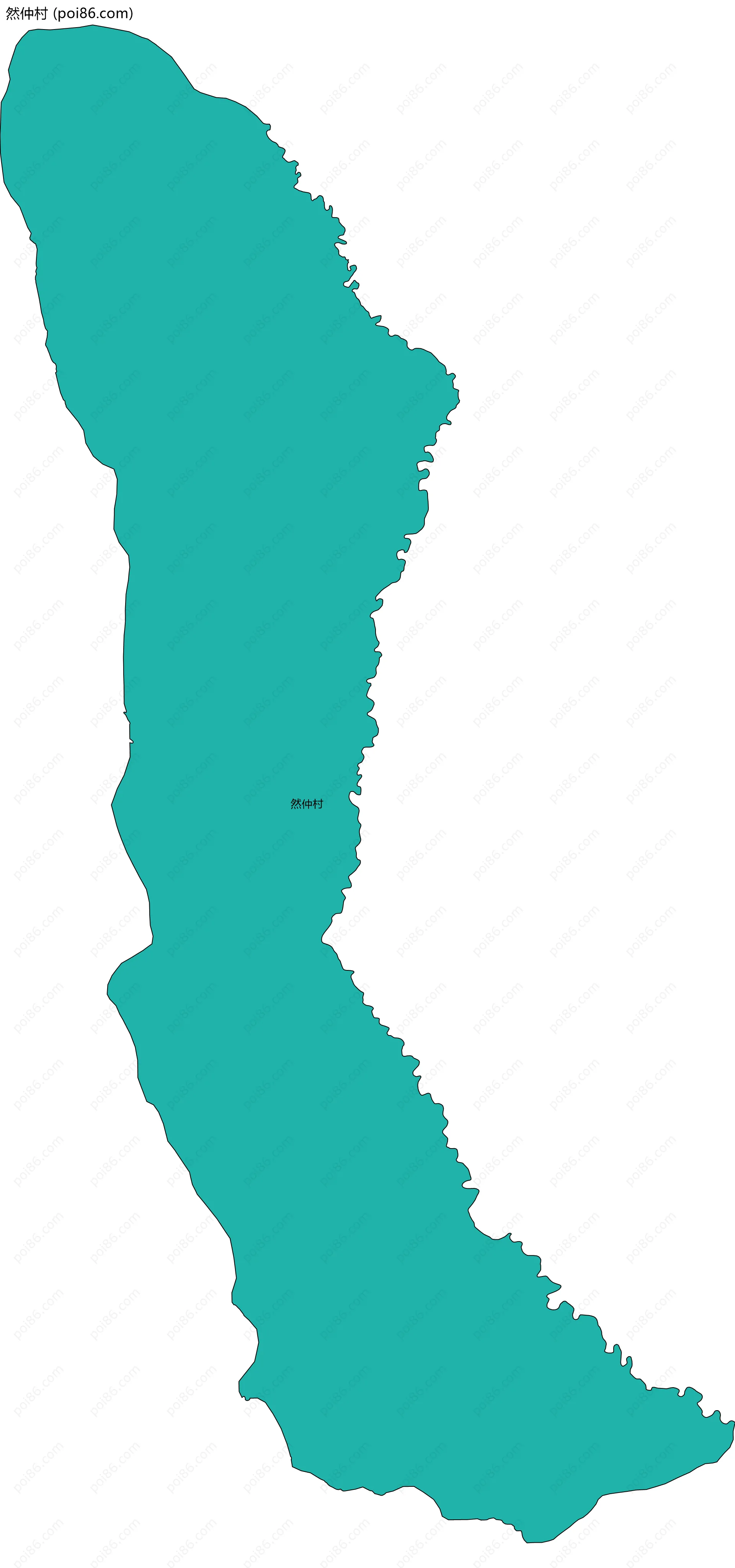 然仲村边界地图