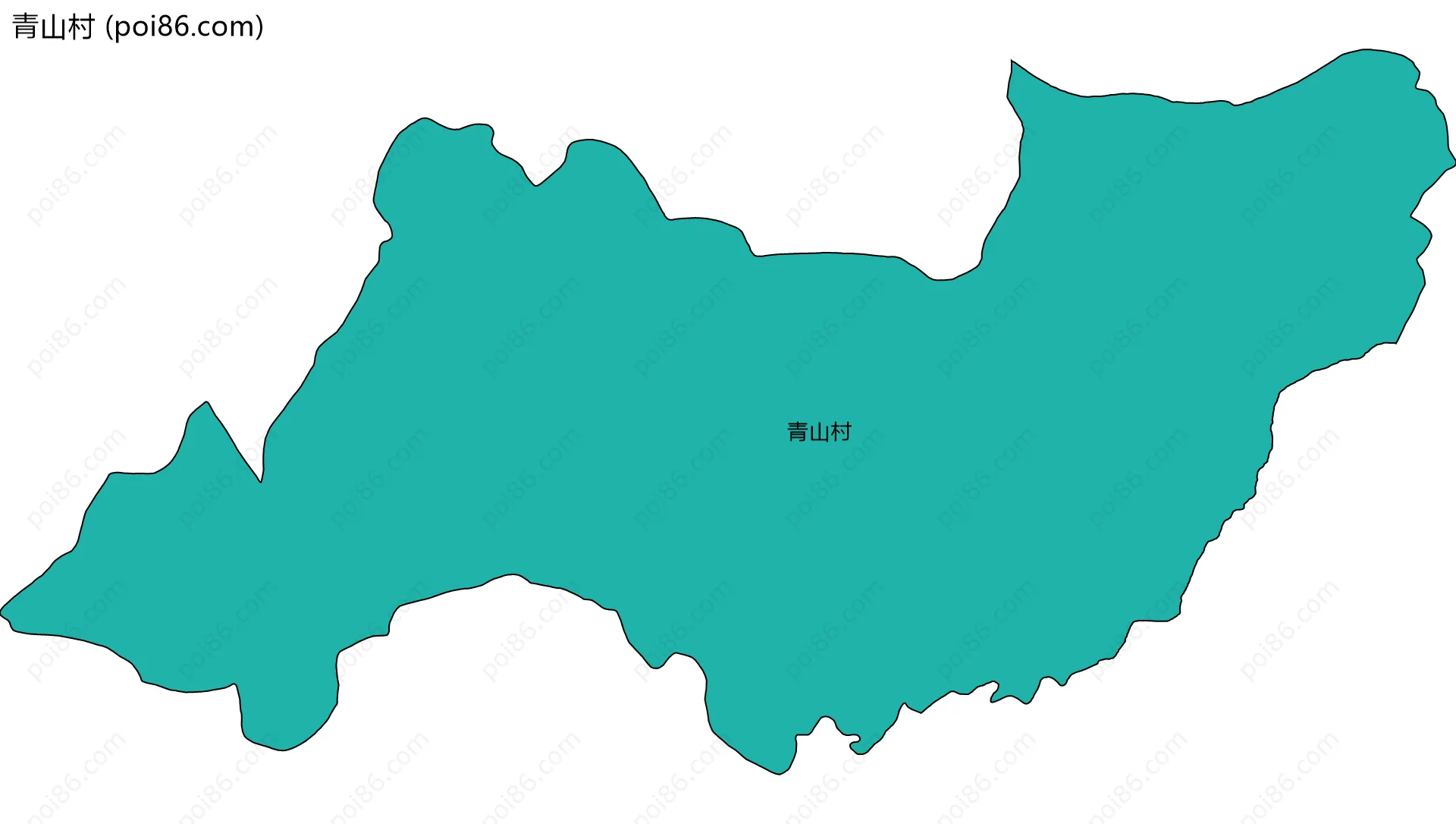 青山村边界地图
