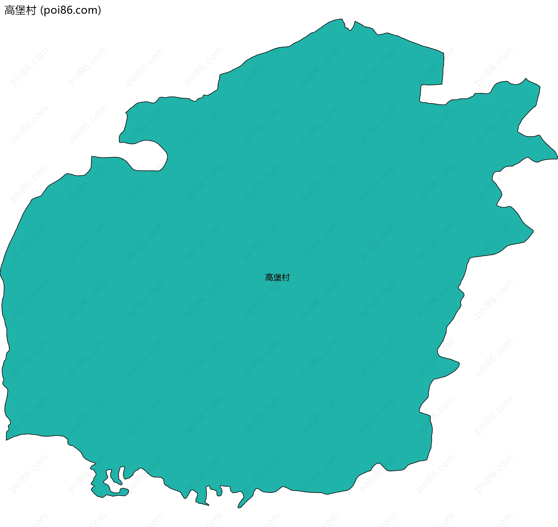 高堡村边界地图