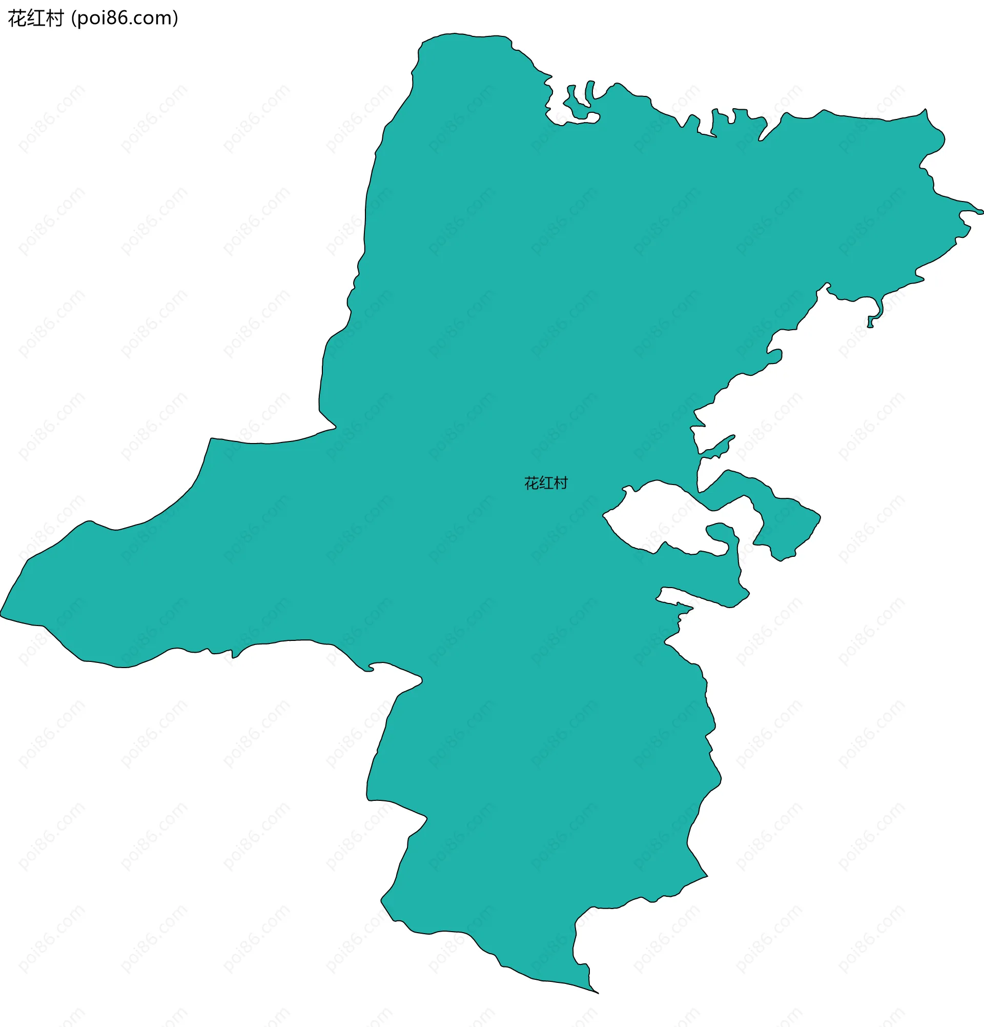 花红村边界地图