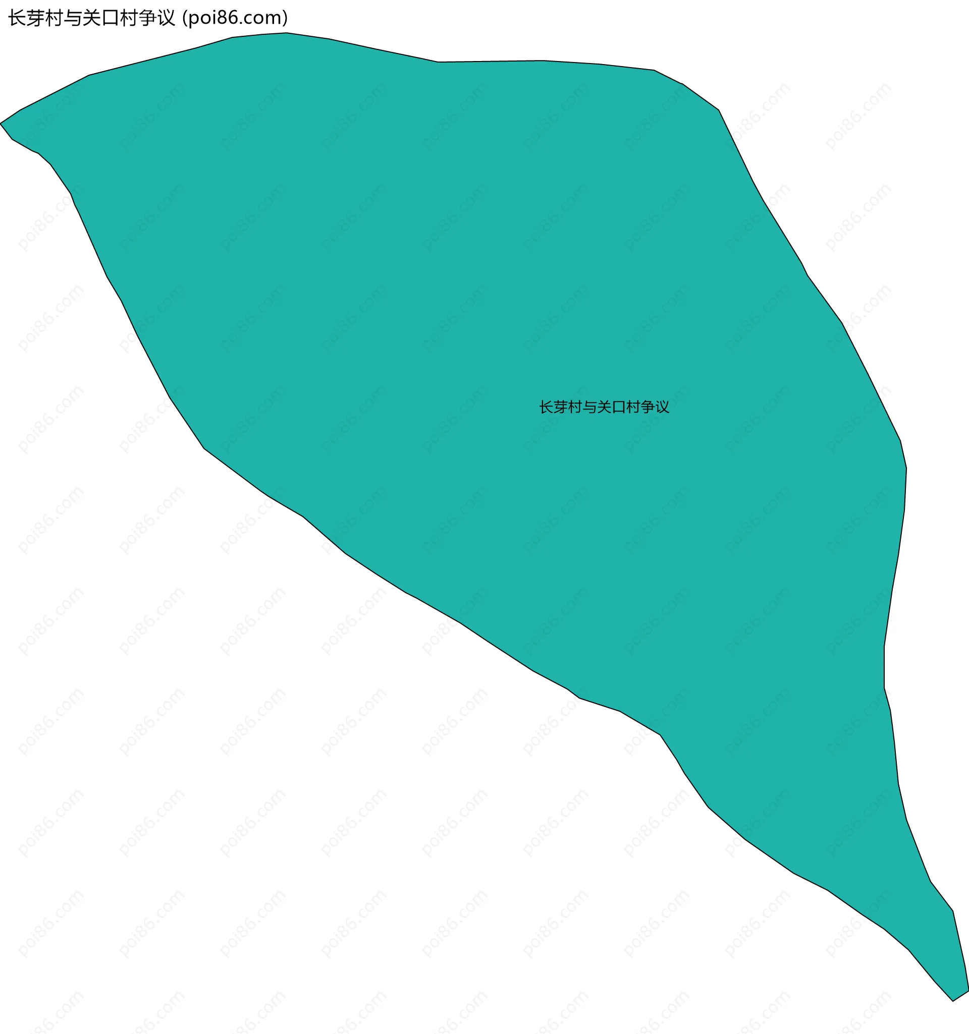 长芽村与关口村争议边界地图