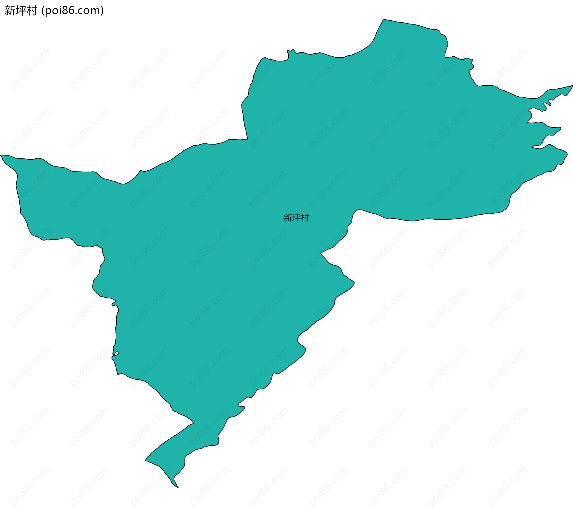 新坪村边界地图