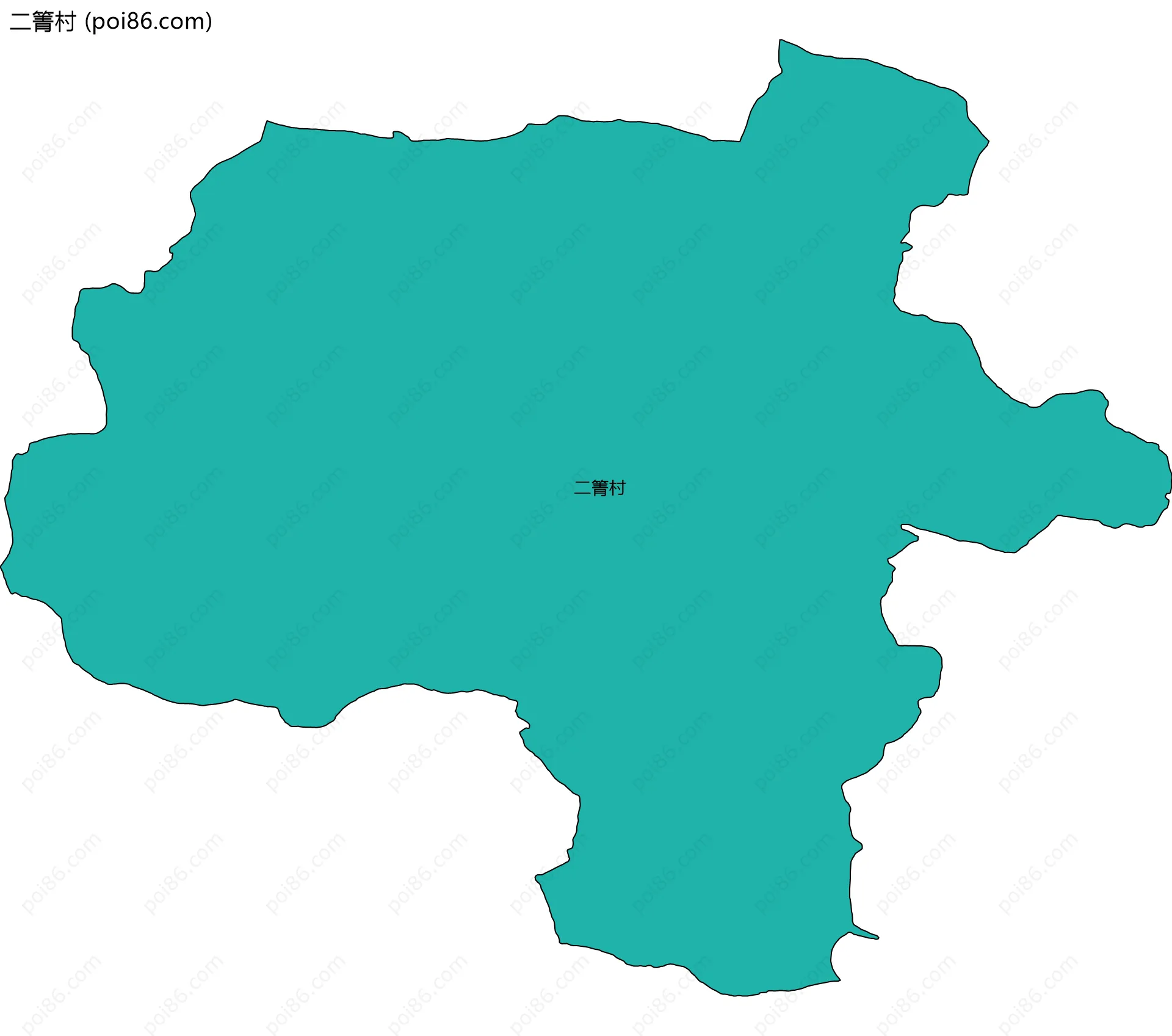 二箐村边界地图