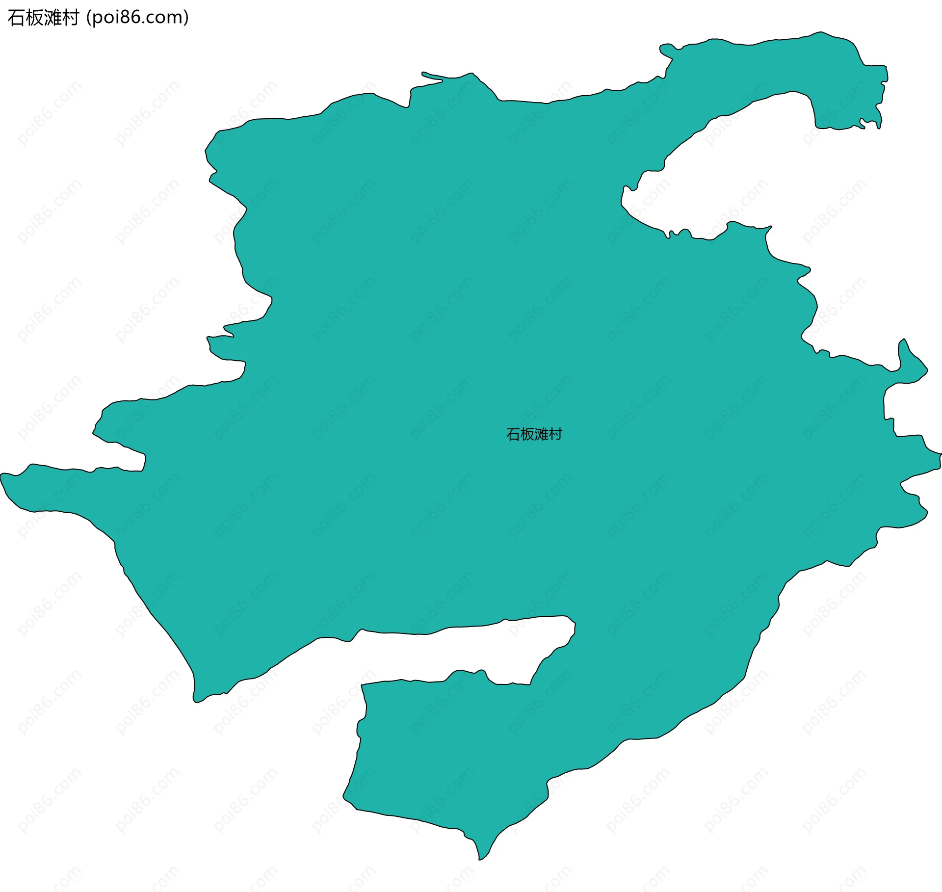 石板滩村边界地图